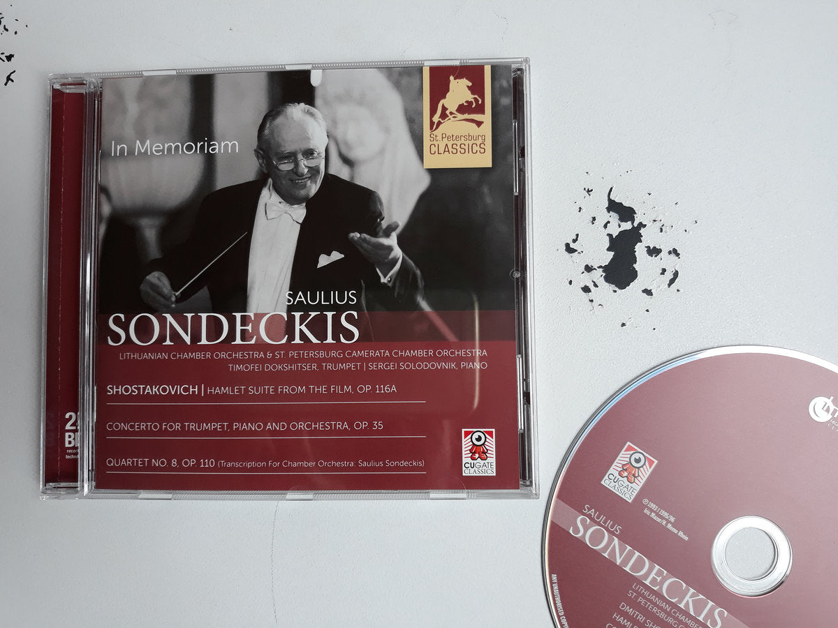 Dmitri Shostakovich: Hamlet Suite, Op. 116A I Concerto for Trumpet, Piano, Orchestra, Op.35 I Quartett No. 8, Op.110 by Lith. Chamber Orch. / St. Petersburg Camerata Chamber Orch. / Dokshitser / Solodovnik / Sondeckis (CD)