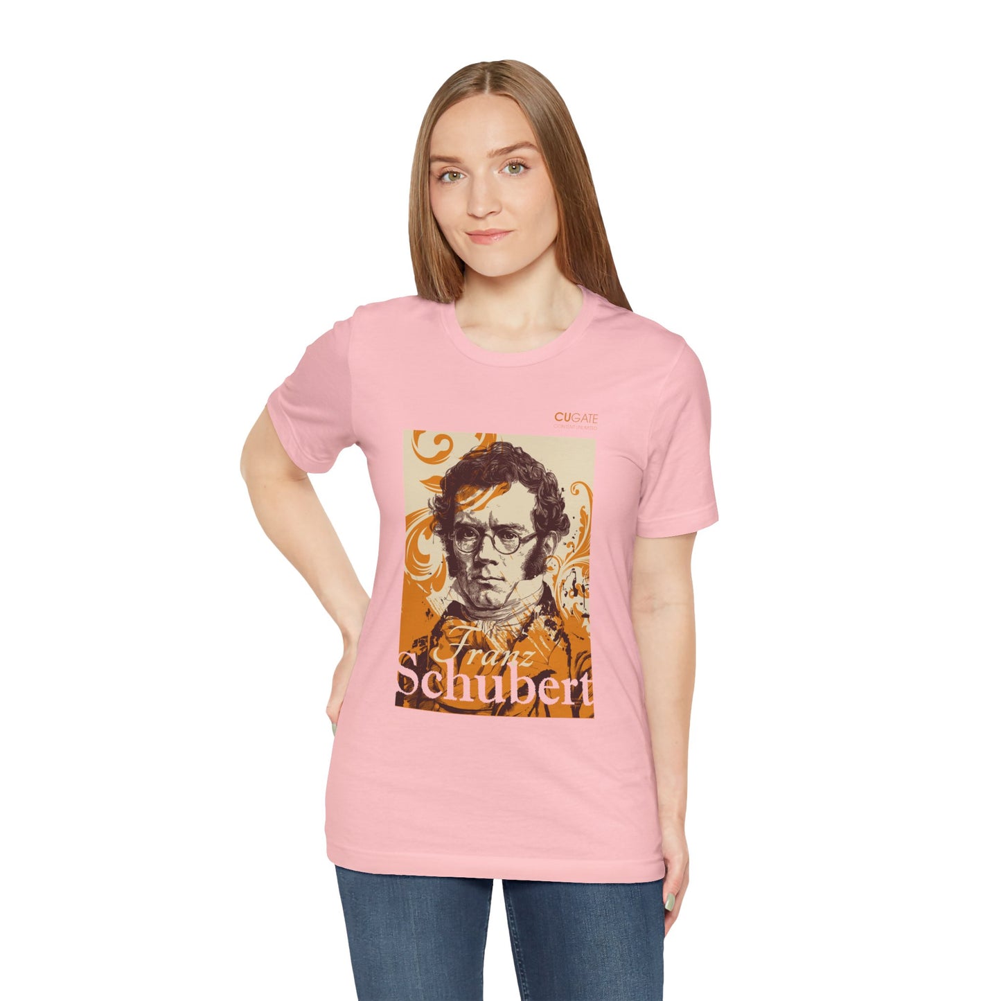Schubert T-Shirt (Light): Classical Composer T-Shirt, Classical Music Shirt, Franz Schubert Tribute Tee