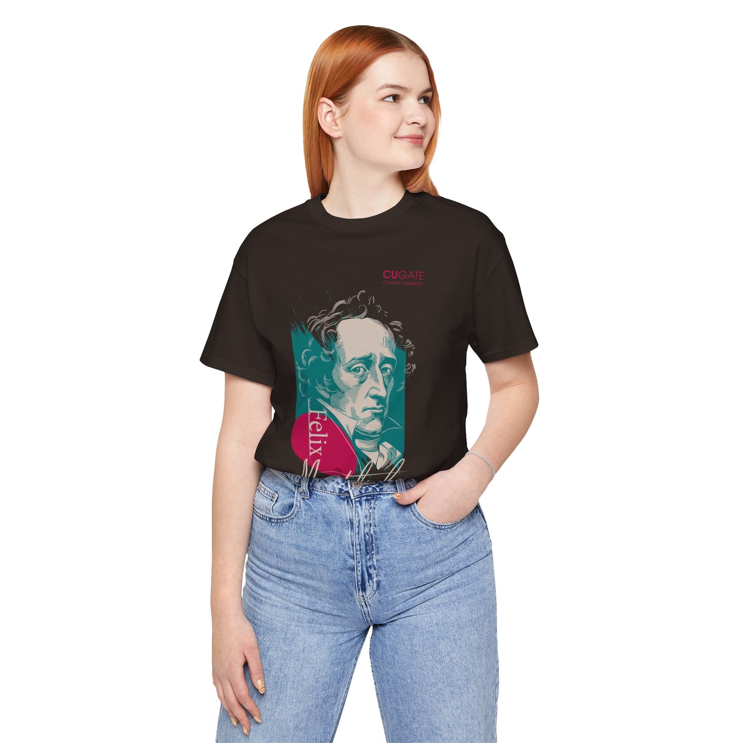 Felix Mendelssohn T-Shirt (Dark): Mendelssohn's Classical Music T-Shirt, Mendelssohn Shirt, Felix Mendelssohn Gift, Mendelssohn Tribute Tee