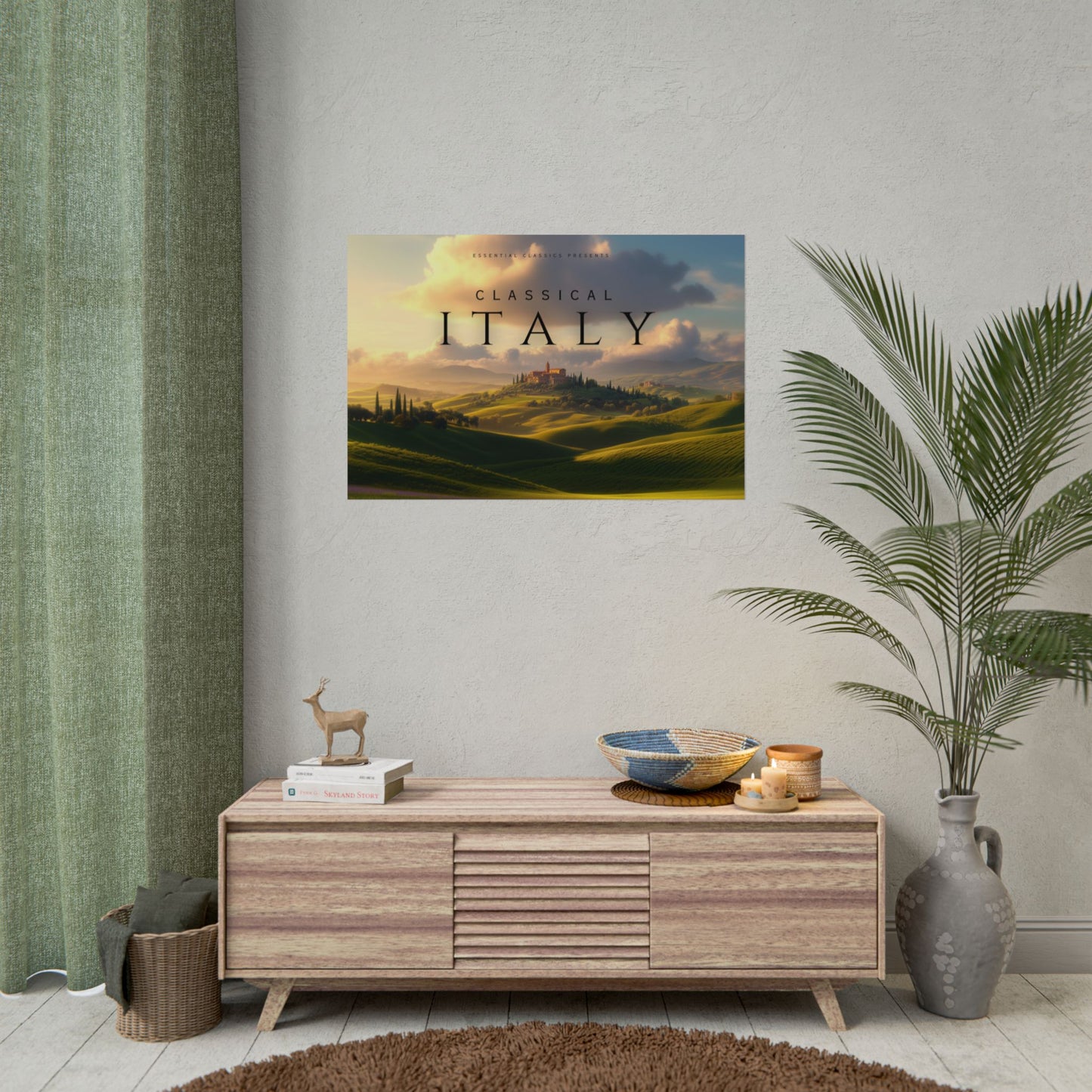 Italian Classical Music - Dramatic Art Print, Italian Country Side Poster, Musical Heritage of Italy Poster