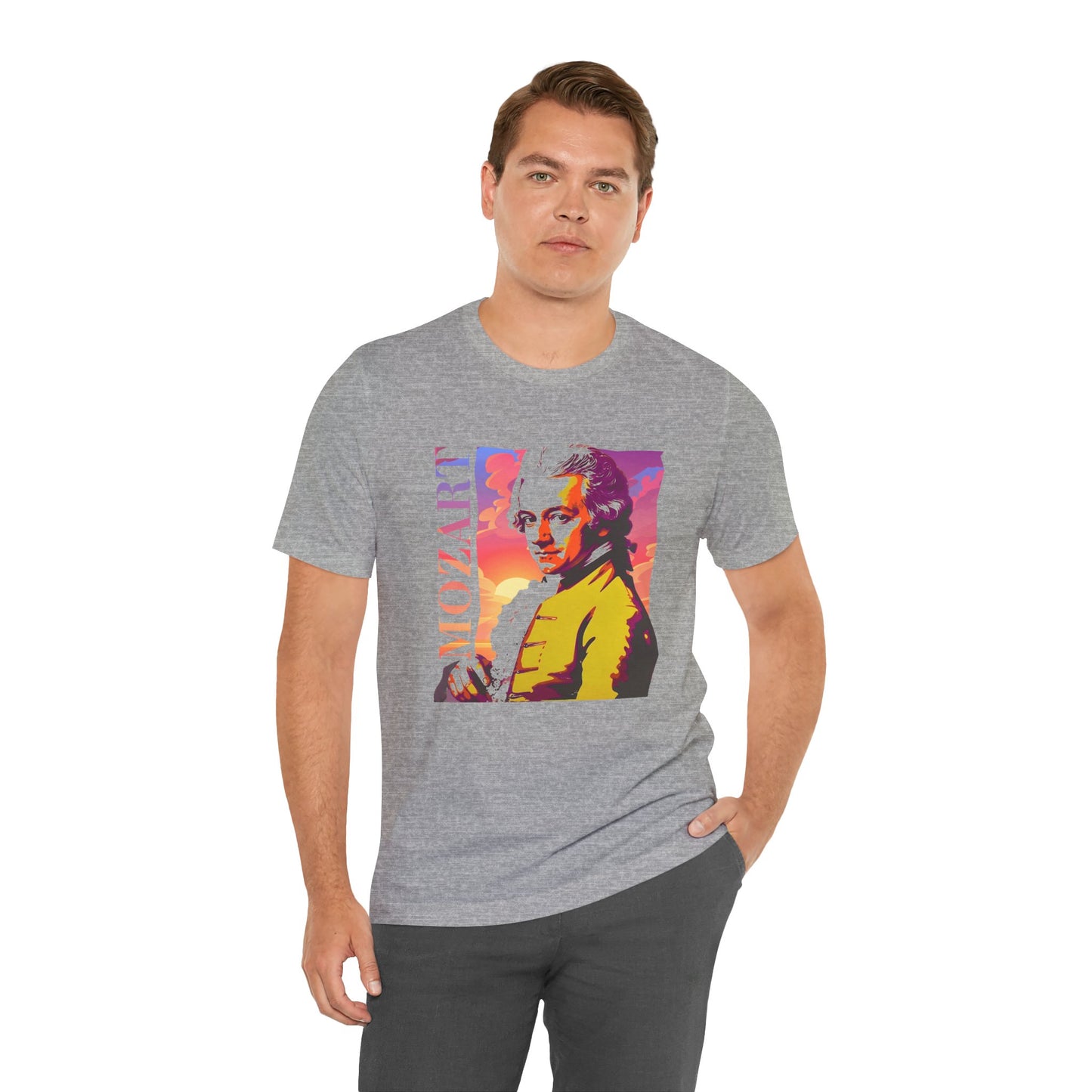 Mozart Sunset T-Shirt: Classical Music T-Shirt, Mozart Shirt, Wolfgang Amadeus Mozart Gift, Mozart Tribute Tee