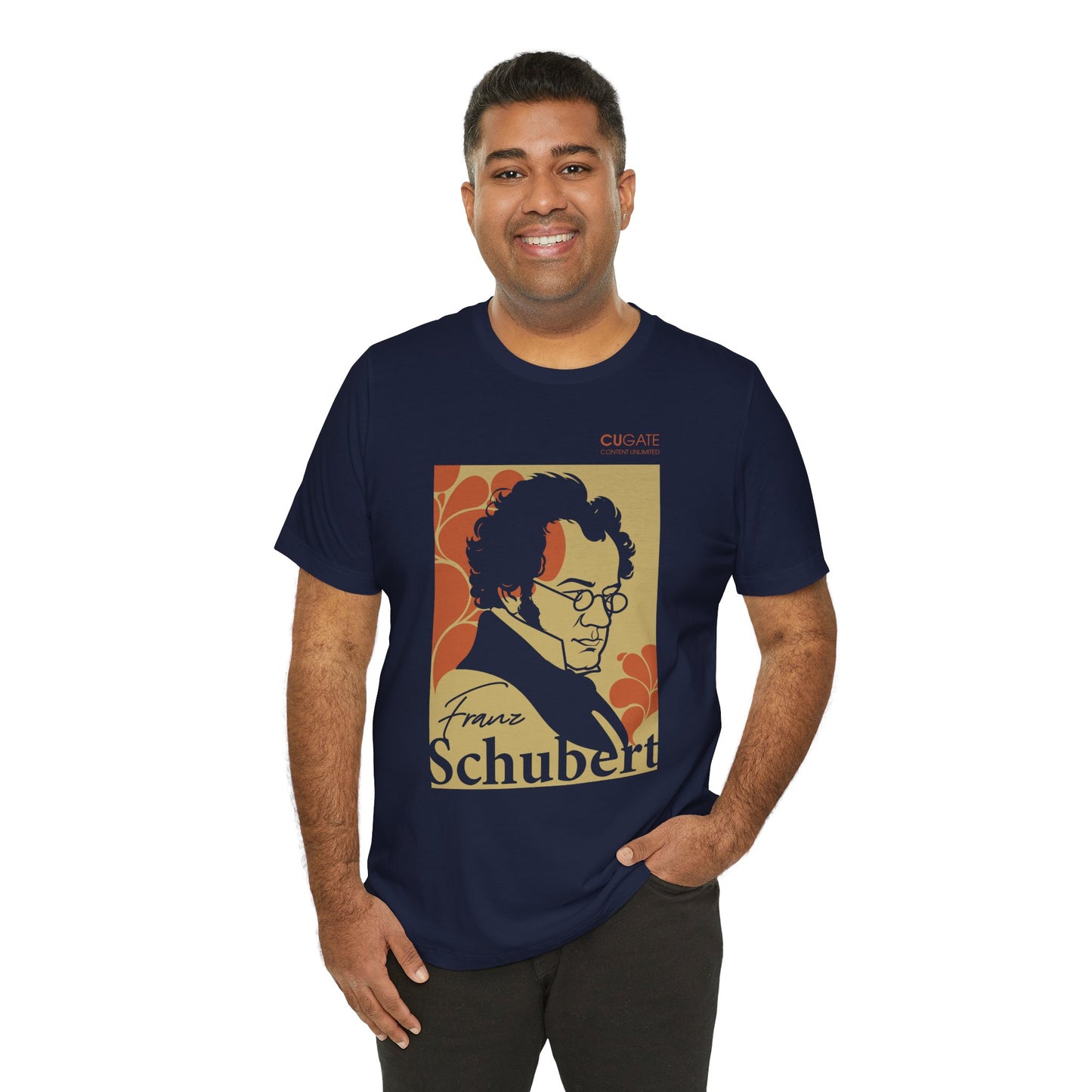 Schubert T-Shirt (Dark): Classical Composer T-Shirt, Classical Music Shirt, Franz Schubert Tribute Tee