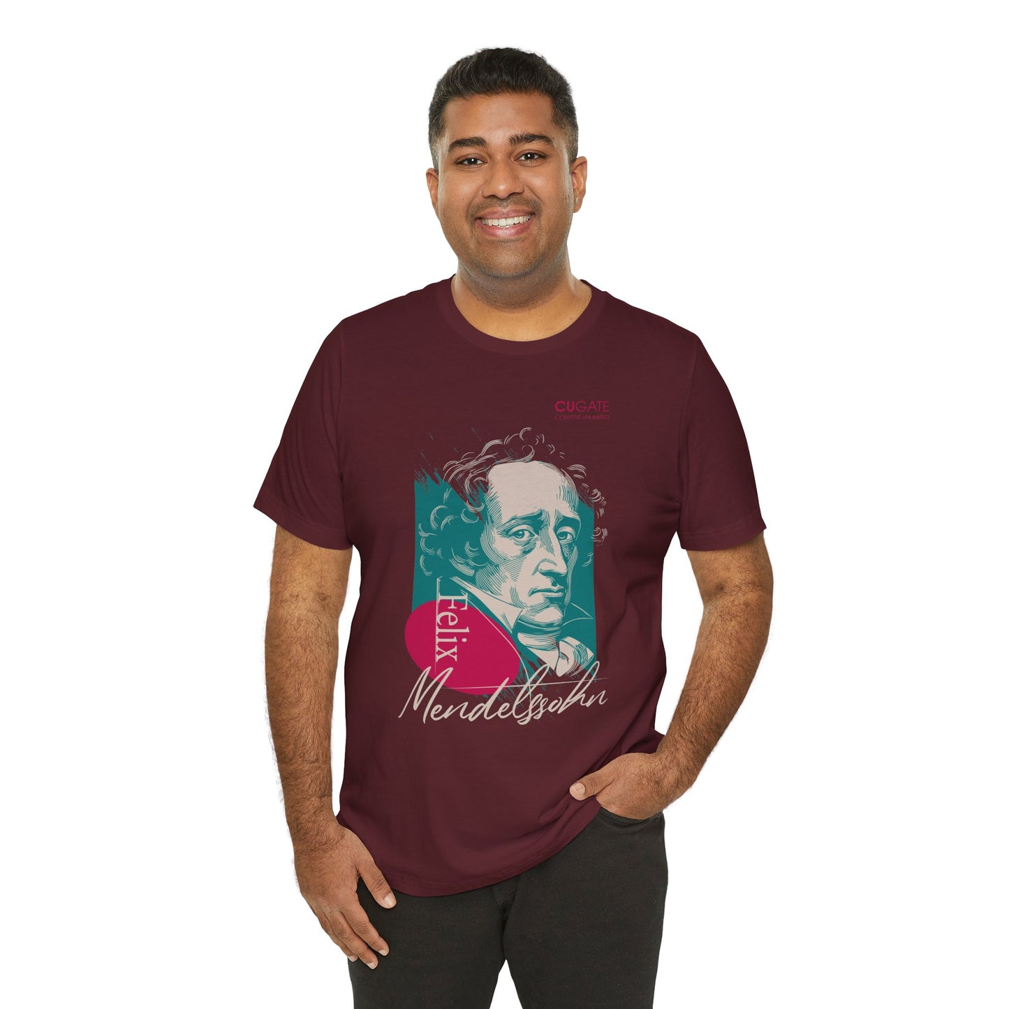 Felix Mendelssohn T-Shirt (Dark): Mendelssohn's Classical Music T-Shirt, Mendelssohn Shirt, Felix Mendelssohn Gift, Mendelssohn Tribute Tee