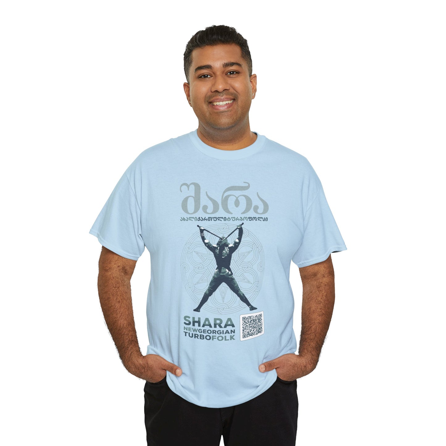 Shara Band T-Shirt - Georgian Turbo Folk (QR), Georgian Folk Music Shirt, Georgian Playlist Shirt, New Georgian Folk Tee