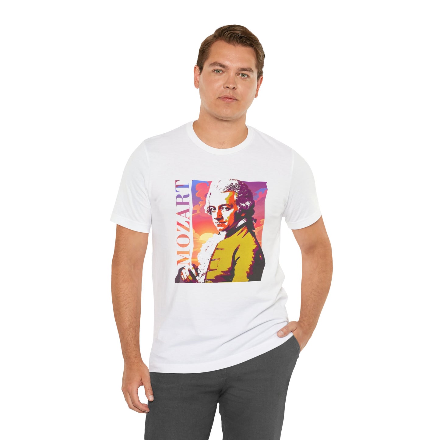 Mozart Sunset T-Shirt: Classical Music T-Shirt, Mozart Shirt, Wolfgang Amadeus Mozart Gift, Mozart Tribute Tee