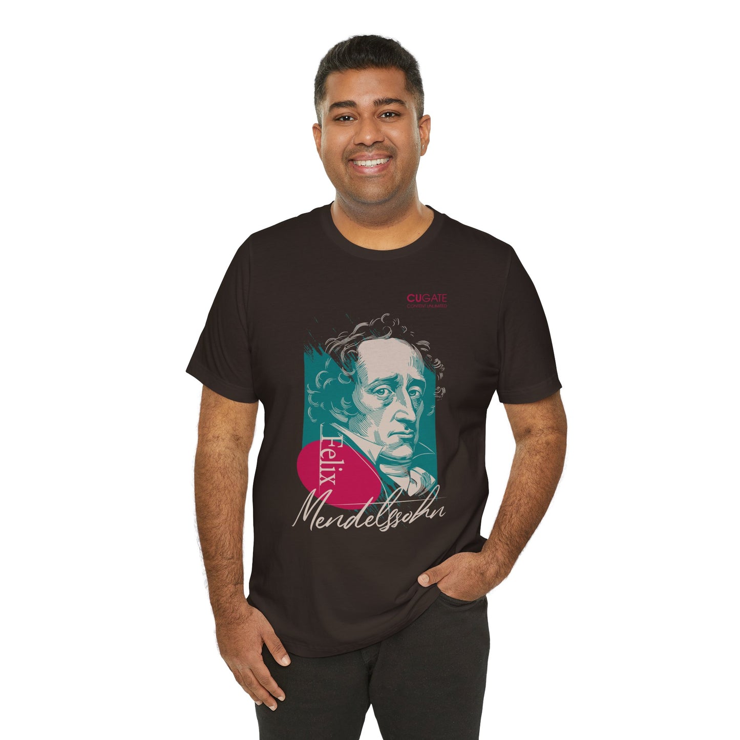 Felix Mendelssohn T-Shirt (Dark): Mendelssohn's Classical Music T-Shirt, Mendelssohn Shirt, Felix Mendelssohn Gift, Mendelssohn Tribute Tee