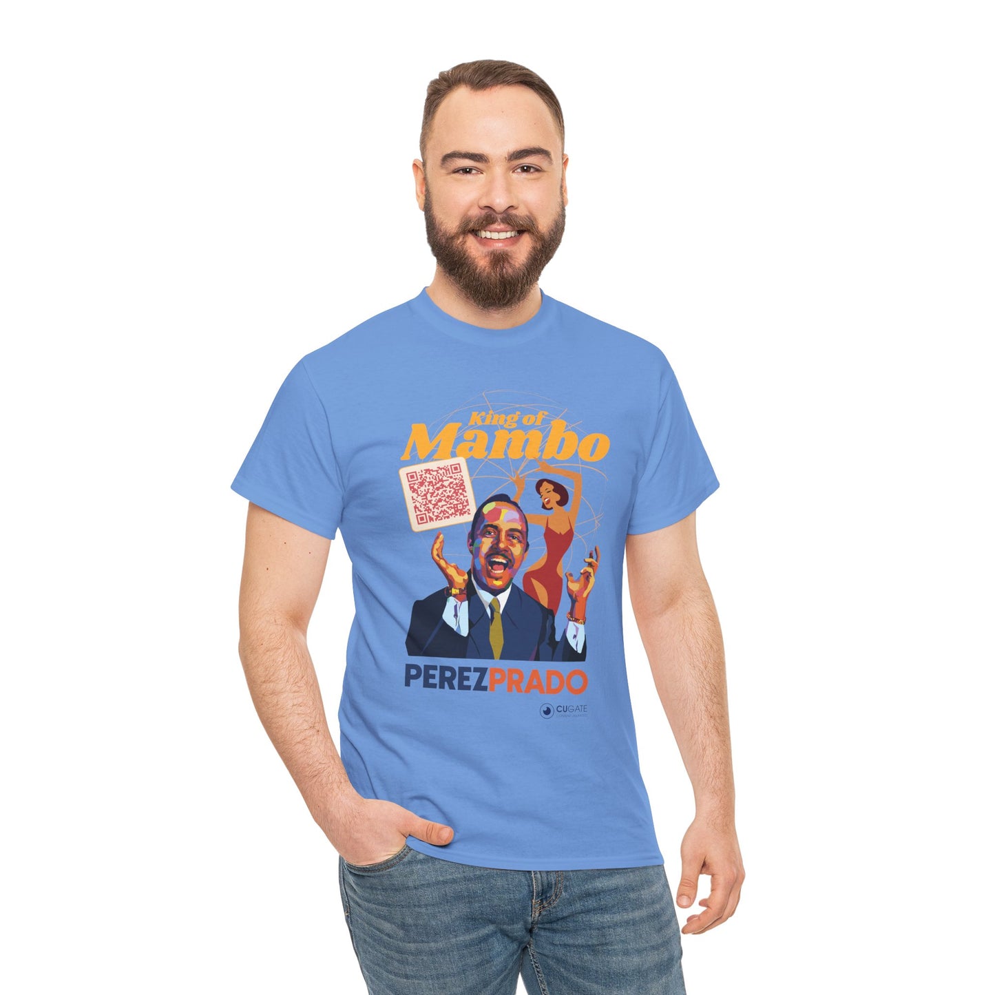 Mambo T-Shirt - Prado Vive T-Shirt, Latin Music T-Shirt (QR-Playlist Included), Latin Music Shirt, Perez Prado Tee