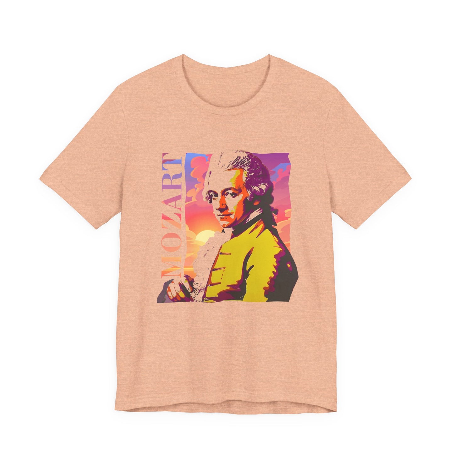 Mozart Sunset T-Shirt: Classical Music T-Shirt, Mozart Shirt, Wolfgang Amadeus Mozart Gift, Mozart Tribute Tee