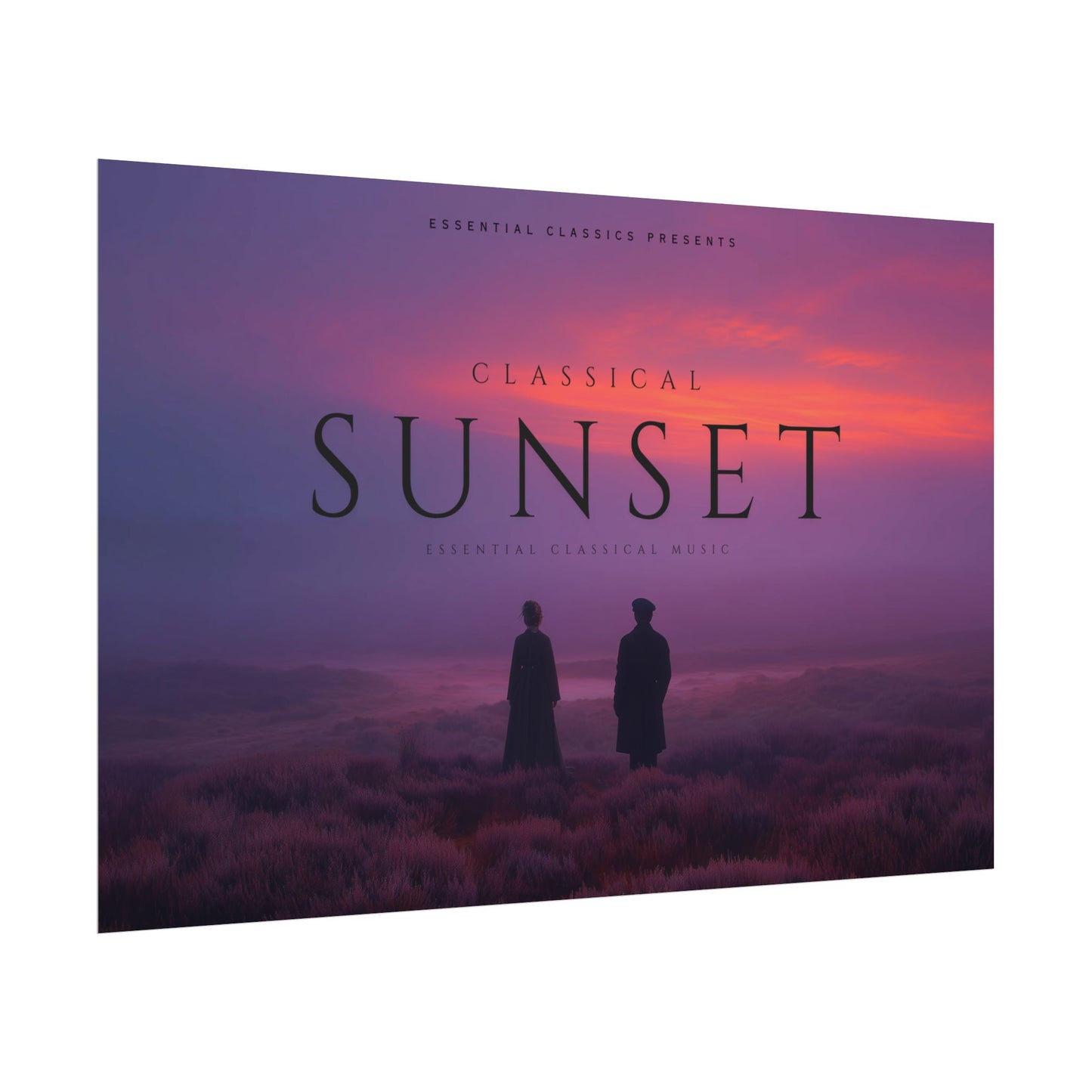 Classical Sunset - Sundown Print, Nightfall Poster, Evening Print, Landscape Art Poster, Sunset Print