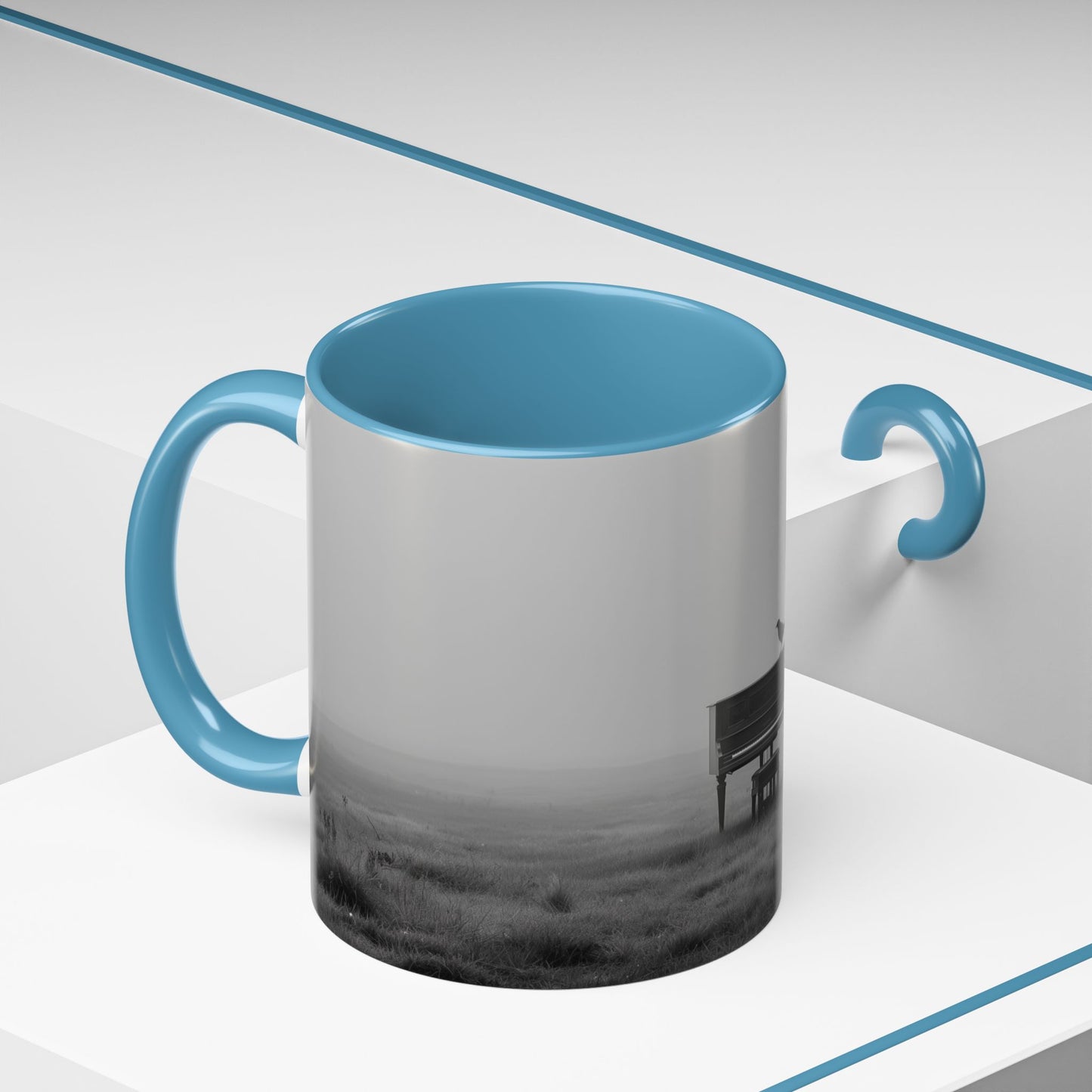Mozart Piano Mug (EU) - Piano Mug, Piano Music Mug, Mozart Inspired Mug, Upright Piano Mug