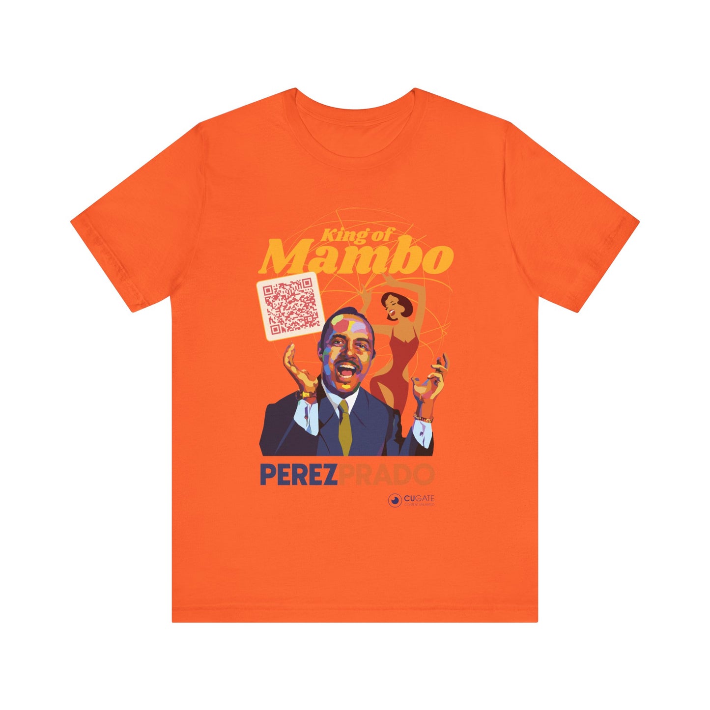 King of Mambo - Perez Prado Vive T-Shirt, Mambo T-Shirt Latin Music T-Shirt (QR-Playlist Included)