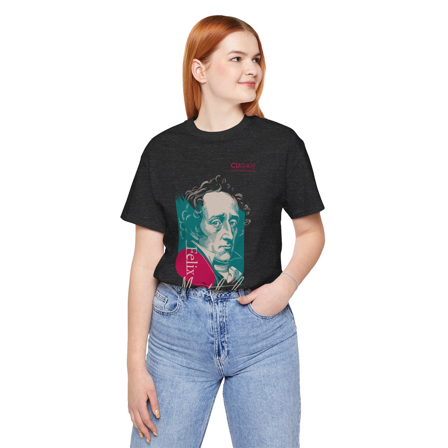 Felix Mendelssohn T-Shirt (Dark): Mendelssohn's Classical Music T-Shirt, Mendelssohn Shirt, Felix Mendelssohn Gift, Mendelssohn Tribute Tee