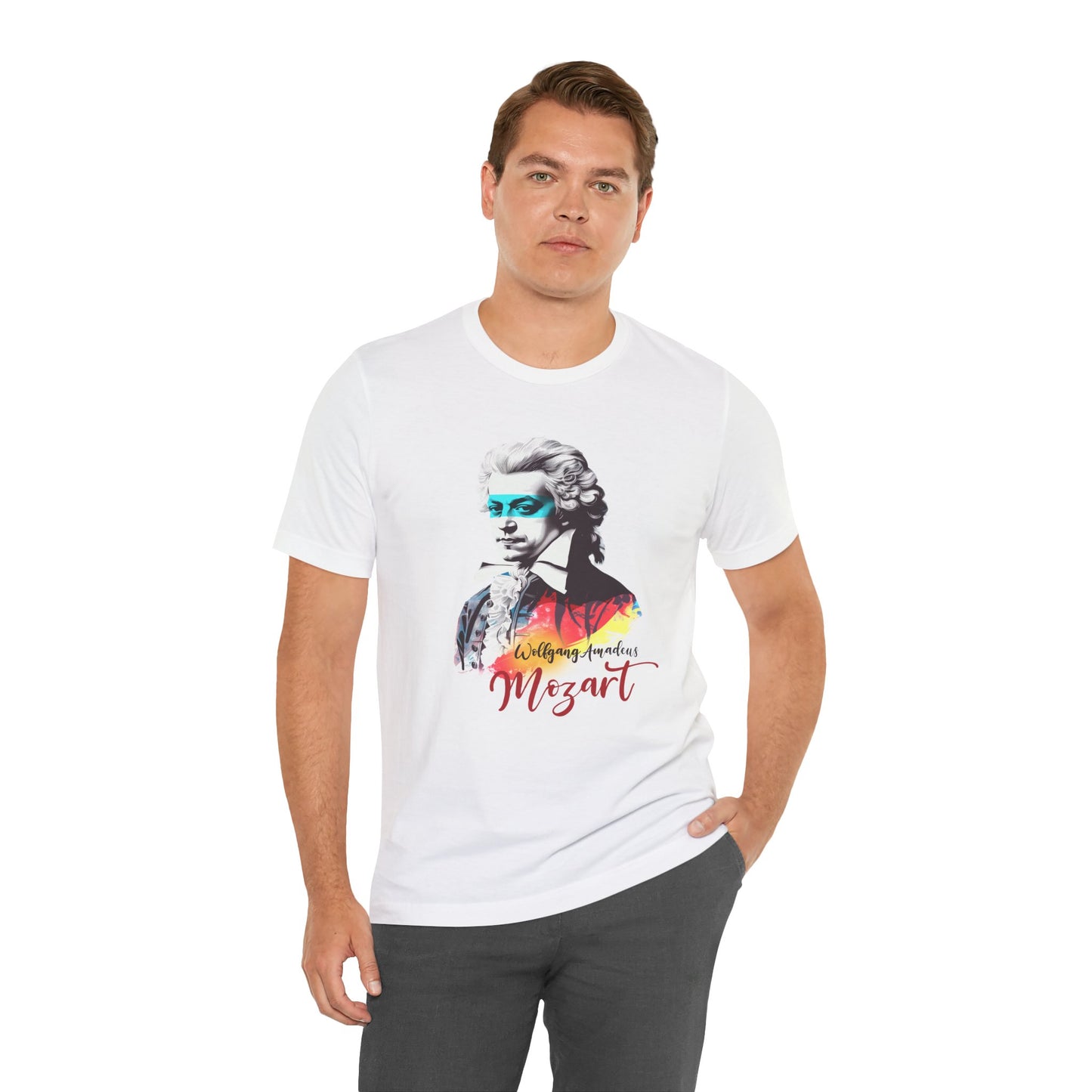 Mozart Mask: Classical Music T-Shirt, Mozart Shirt, Wolfgang Amadeus Mozart Gift, Mozart Tribute Tee
