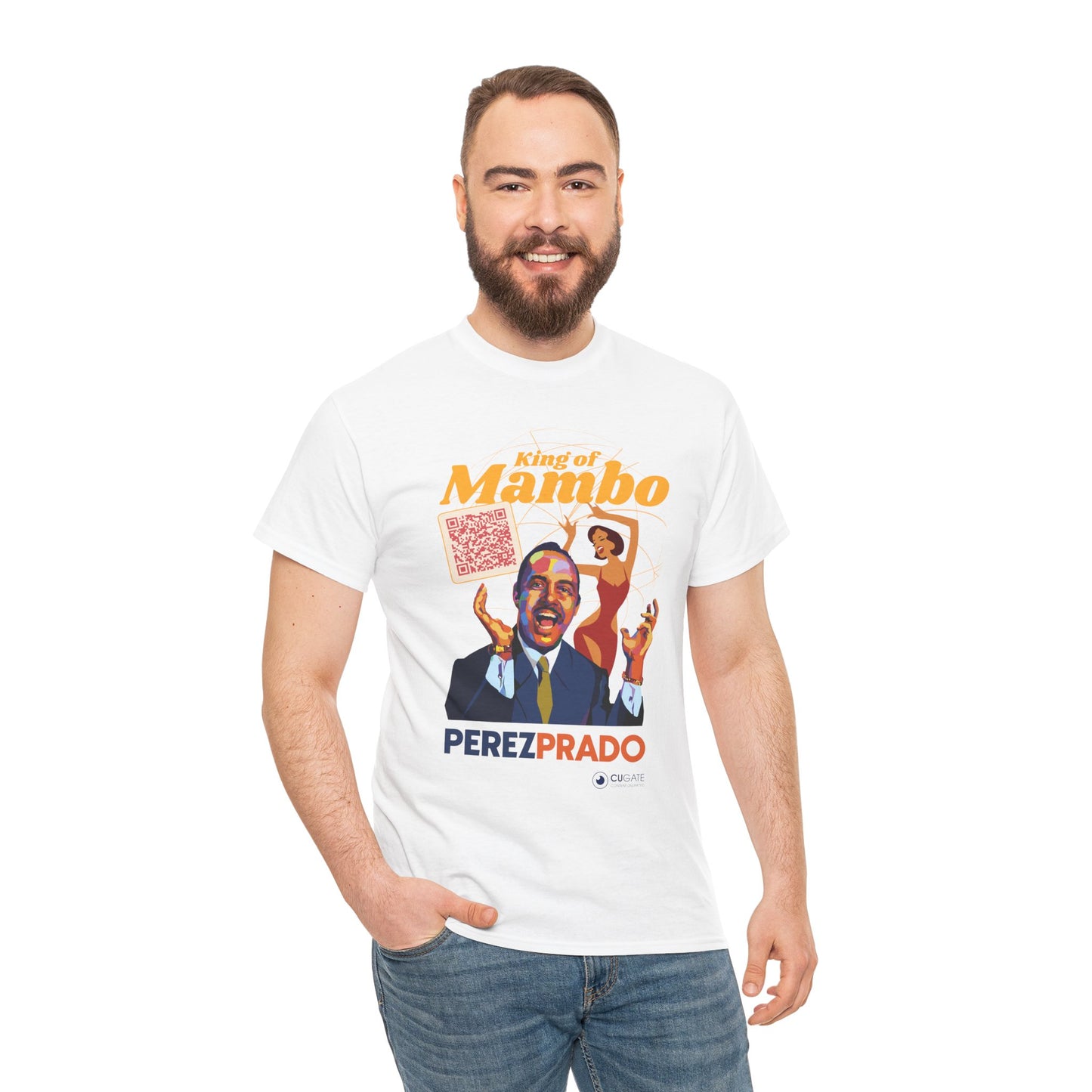 Mambo T-Shirt - Prado Vive T-Shirt, Latin Music T-Shirt (QR-Playlist Included), Latin Music Shirt, Perez Prado Tee