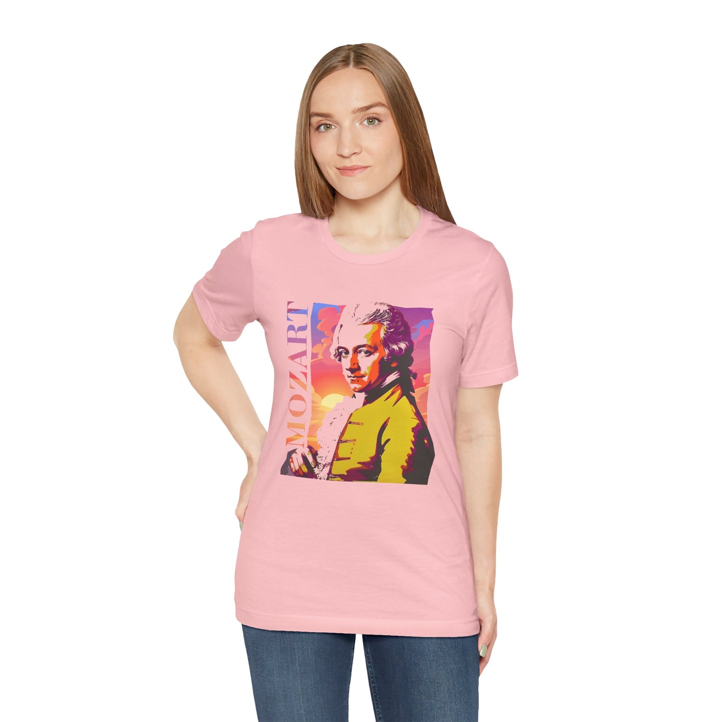 Mozart Sunset T-Shirt: Classical Music T-Shirt, Mozart Shirt, Wolfgang Amadeus Mozart Gift, Mozart Tribute Tee