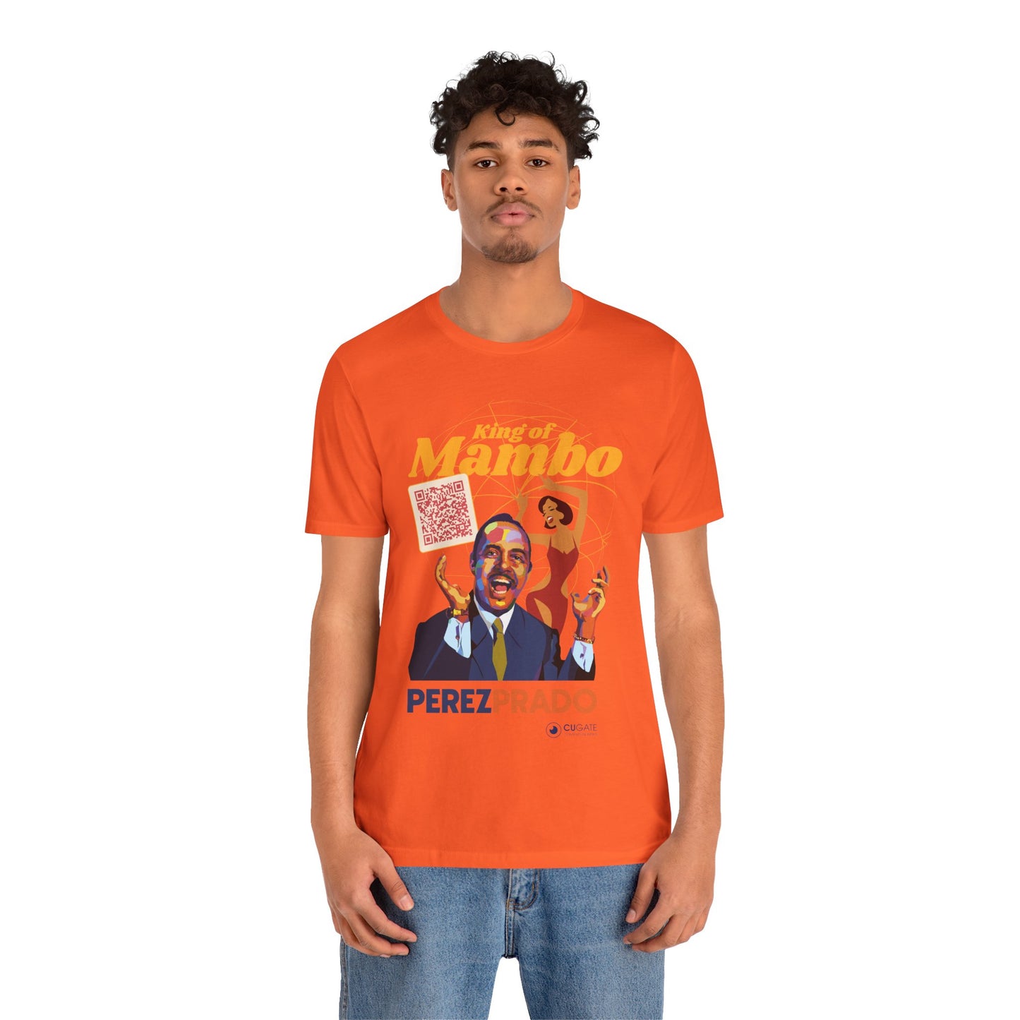 King of Mambo - Perez Prado Vive T-Shirt, Mambo T-Shirt Latin Music T-Shirt (QR-Playlist Included)