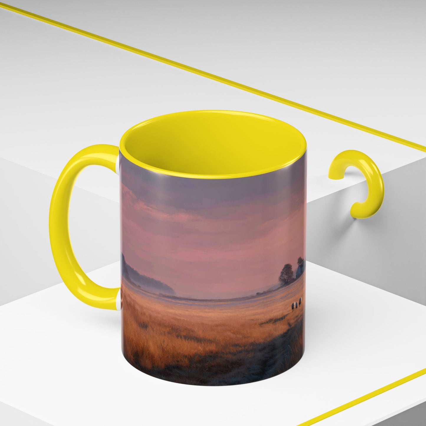 Slow Living Mug (EU) - Relaxation and Meditation Mug, Peaceful Countryside Mug, Farm and Country Mug