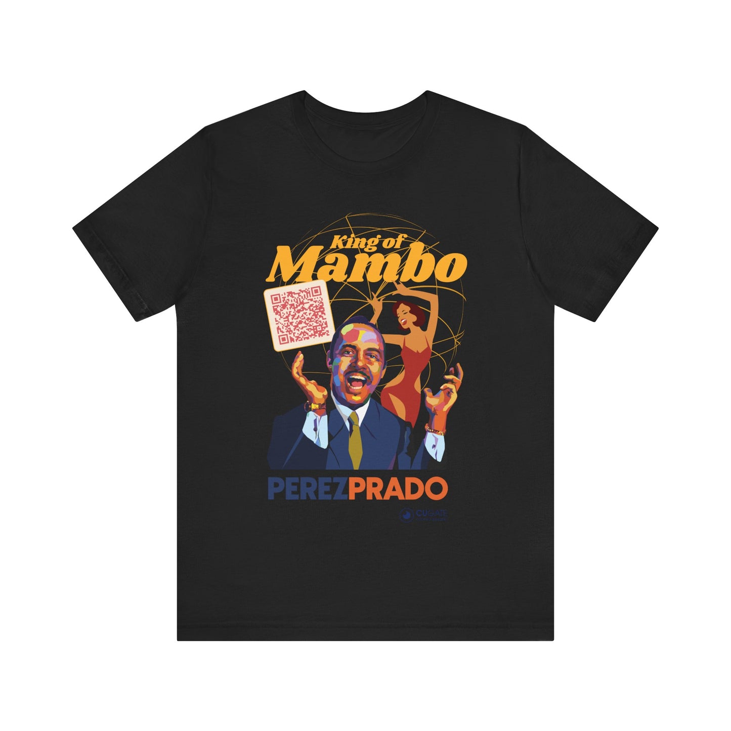 King of Mambo - Perez Prado Vive T-Shirt, Mambo T-Shirt Latin Music T-Shirt (QR-Playlist Included)