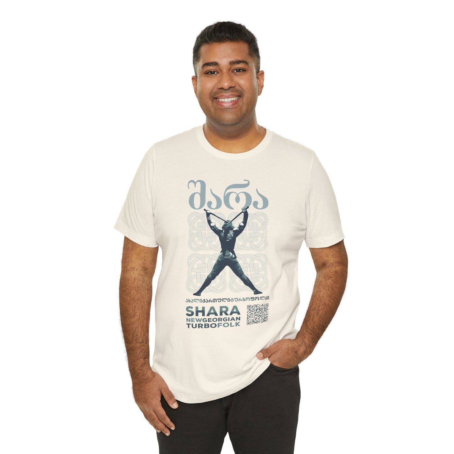 Shara Band T-Shirt - Georgian Turbo Folk (QR), Georgian Folk Music Shirt, Georgian Playlist Shirt