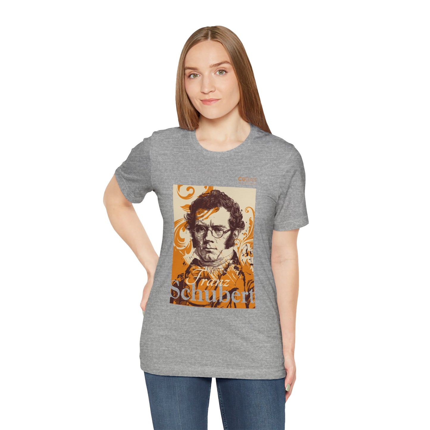 Schubert T-Shirt (Light): Classical Composer T-Shirt, Classical Music Shirt, Franz Schubert Tribute Tee