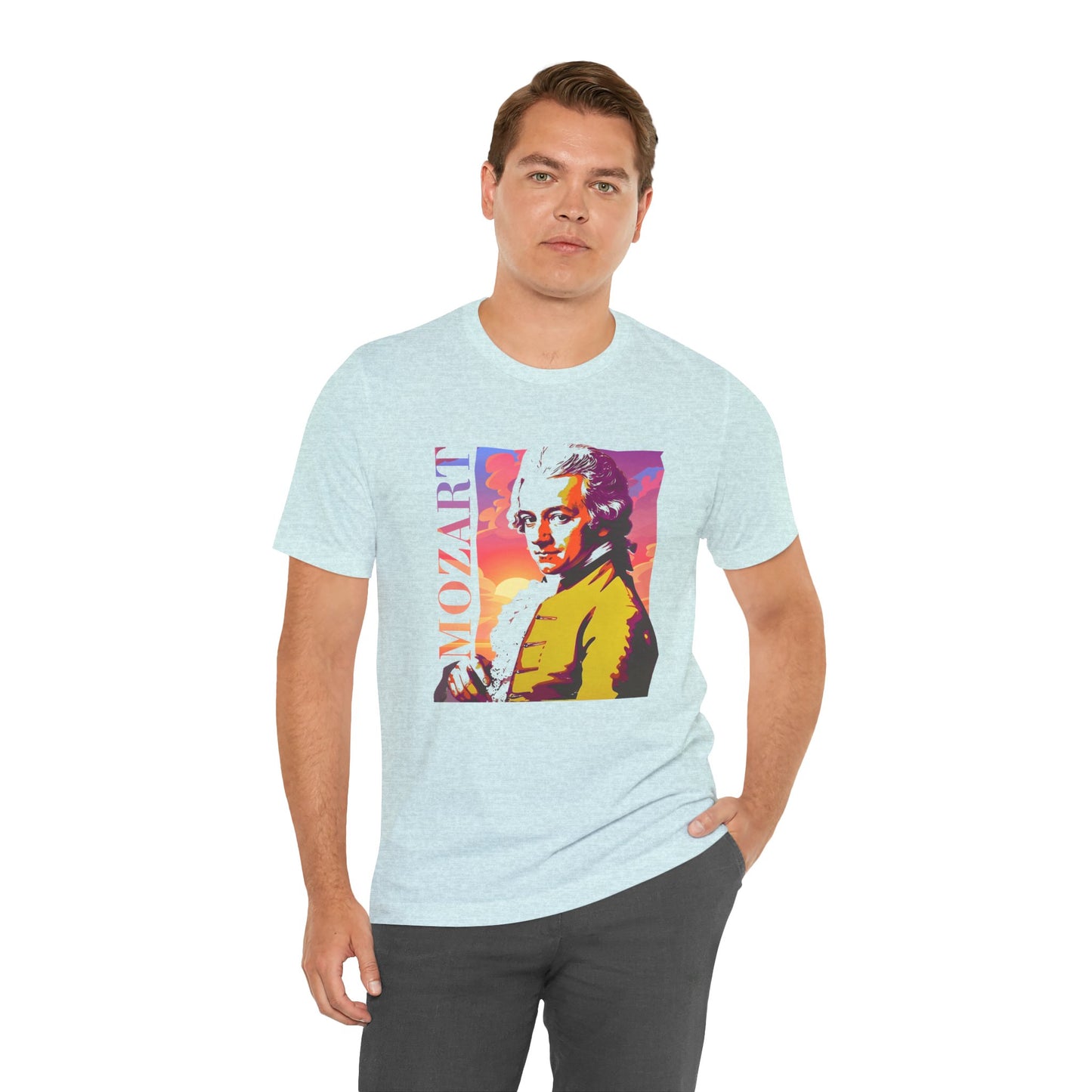 Mozart Sunset T-Shirt: Classical Music T-Shirt, Mozart Shirt, Wolfgang Amadeus Mozart Gift, Mozart Tribute Tee