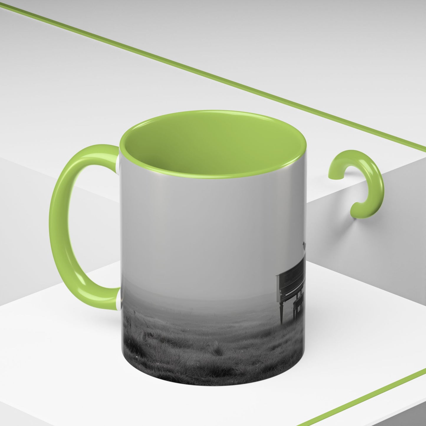 Mozart Piano Mug (EU) - Piano Mug, Piano Music Mug, Mozart Inspired Mug, Upright Piano Mug