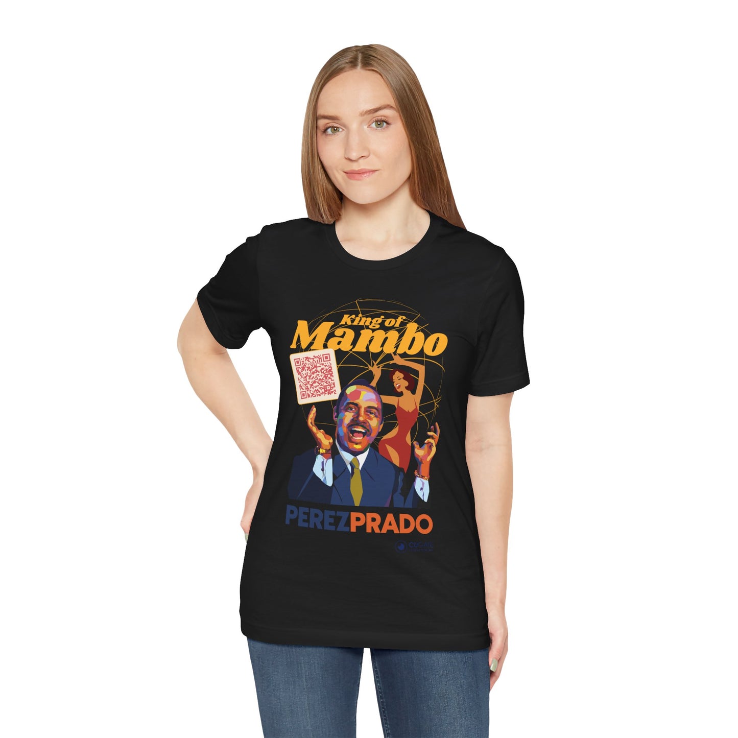 King of Mambo - Perez Prado Vive T-Shirt, Mambo T-Shirt Latin Music T-Shirt (QR-Playlist Included)