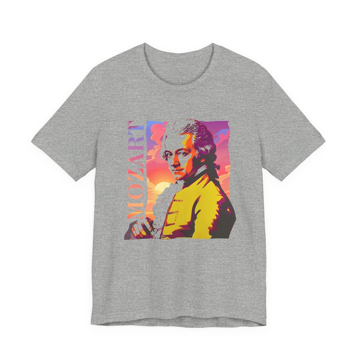 Mozart Sunset T-Shirt: Classical Music T-Shirt, Mozart Shirt, Wolfgang Amadeus Mozart Gift, Mozart Tribute Tee