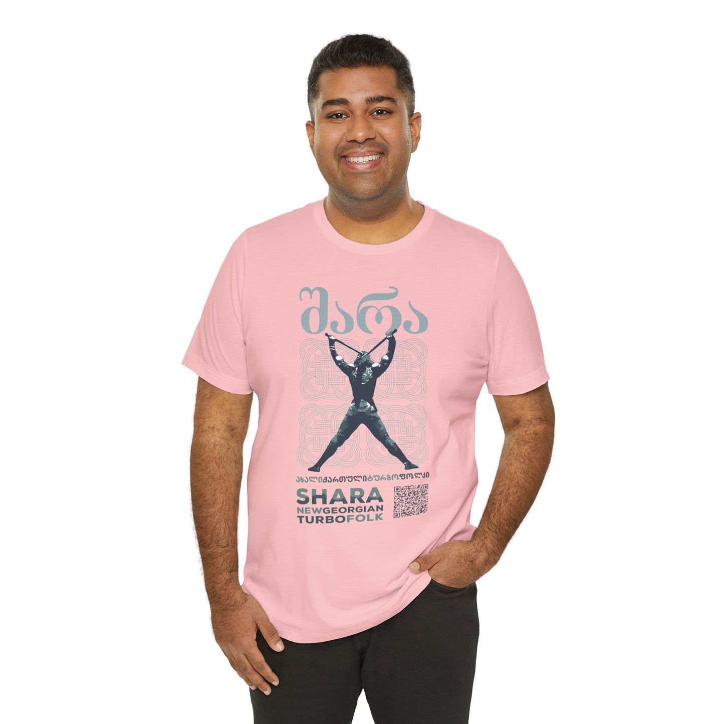 Shara Band T-Shirt - Georgian Turbo Folk (QR), Georgian Folk Music Shirt, Georgian Playlist Shirt