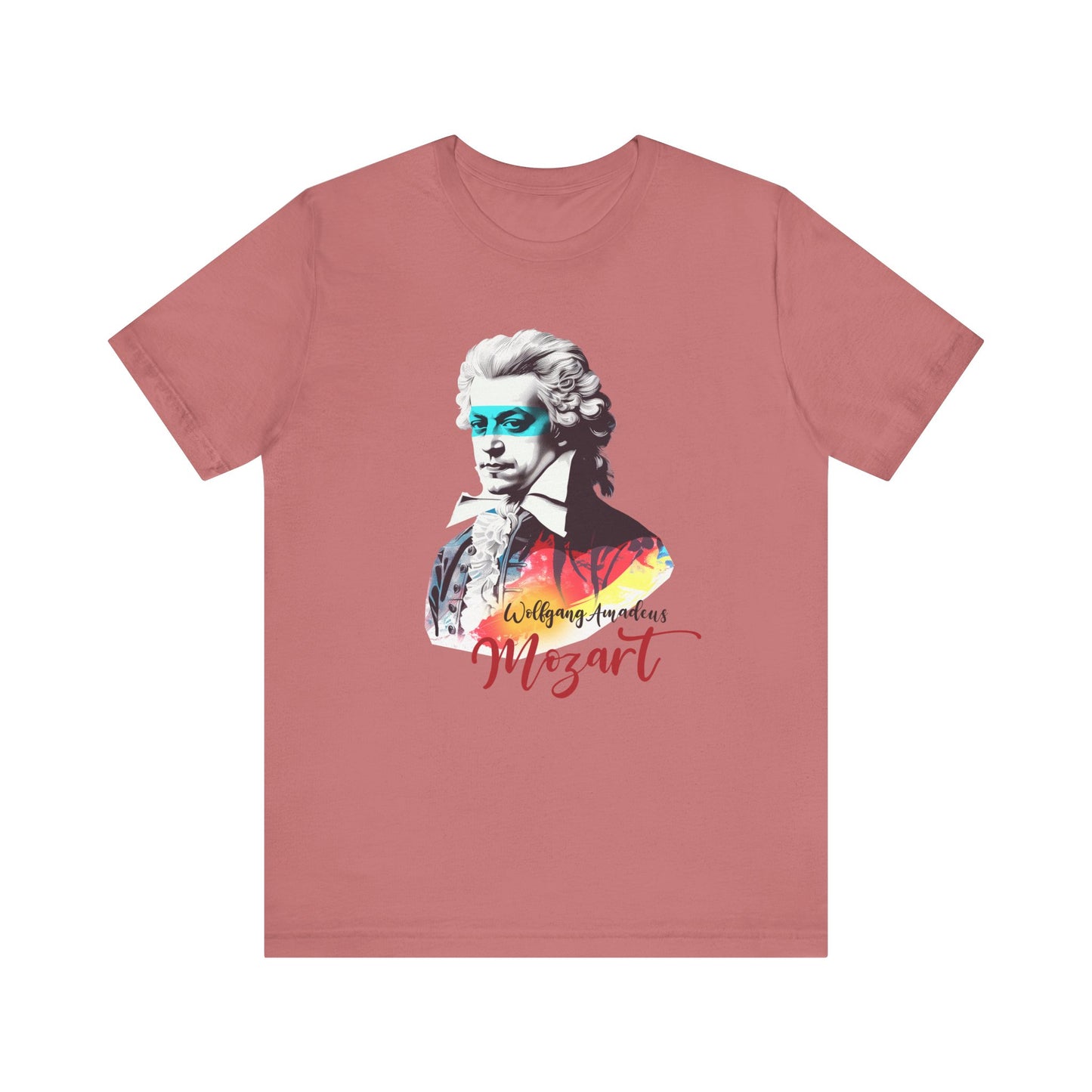 Mozart Mask: Classical Music T-Shirt, Mozart Shirt, Wolfgang Amadeus Mozart Gift, Mozart Tribute Tee