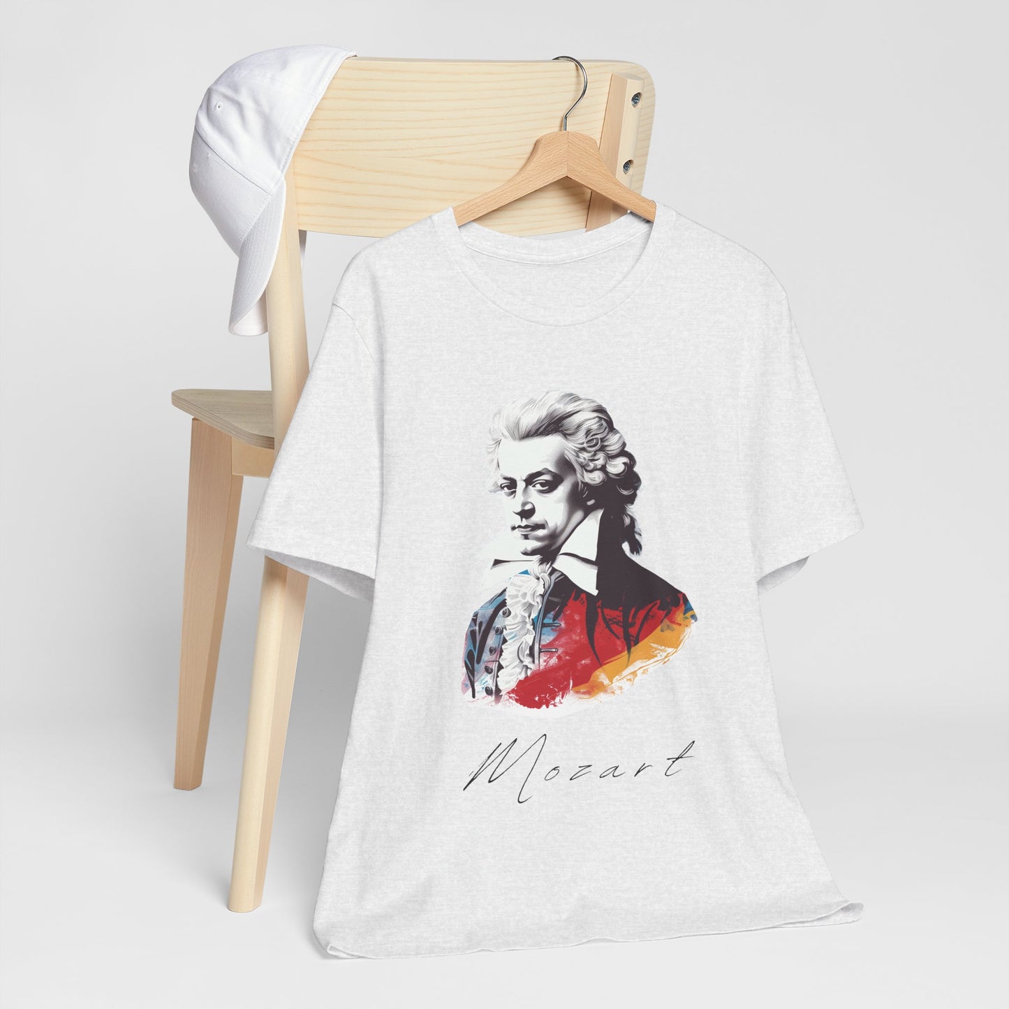 Mozart White T-Shirt - Comfy and Classy Wolfgang Amadeus Mozart T-Shirt