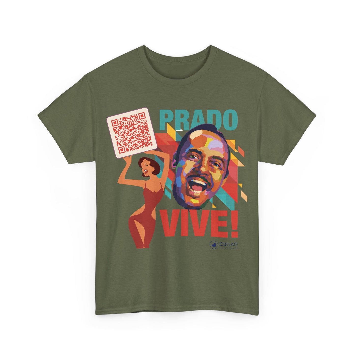 Prado Vive T-Shirt- Mambo T-Shirt, Latin Music T-Shirt (QR-Playlist Included), Playlist Tee