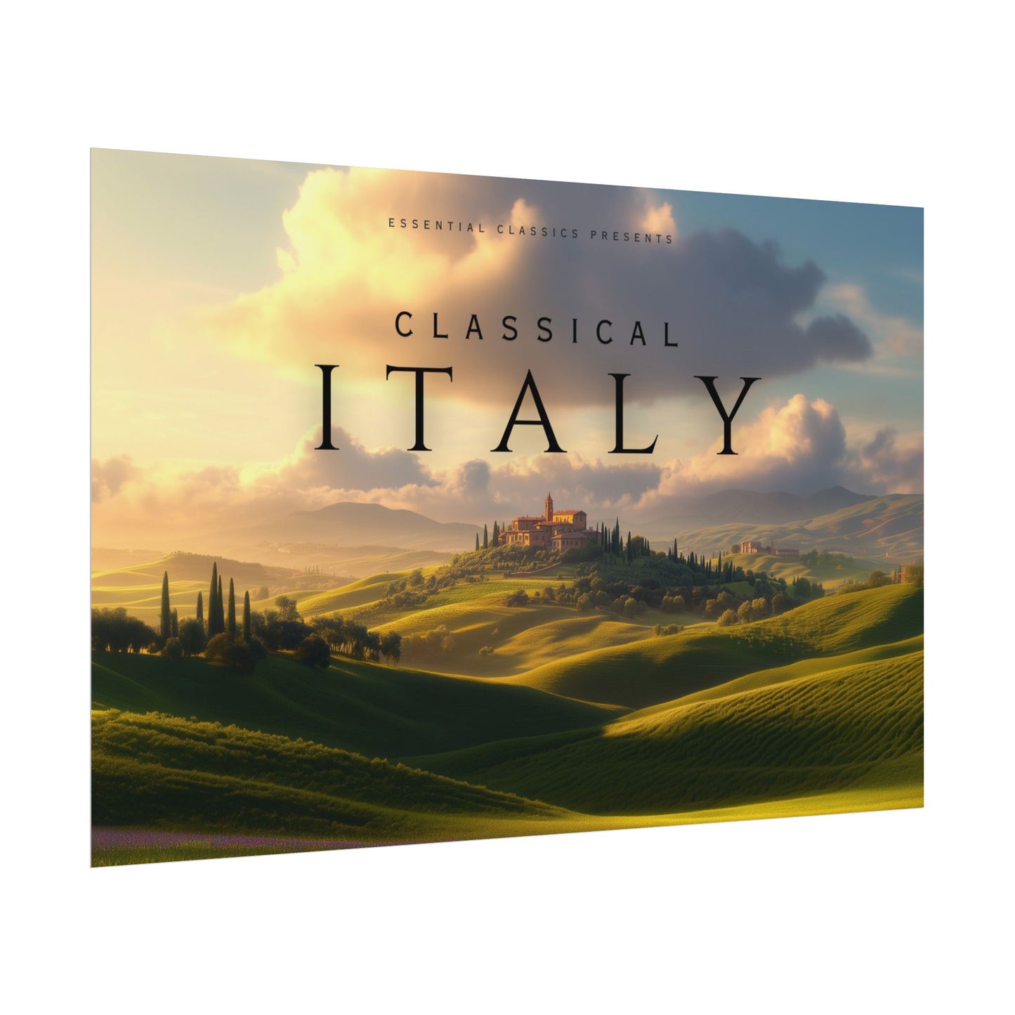Italian Classical Music - Dramatic Art Print, Italian Country Side Poster, Musical Heritage of Italy Poster