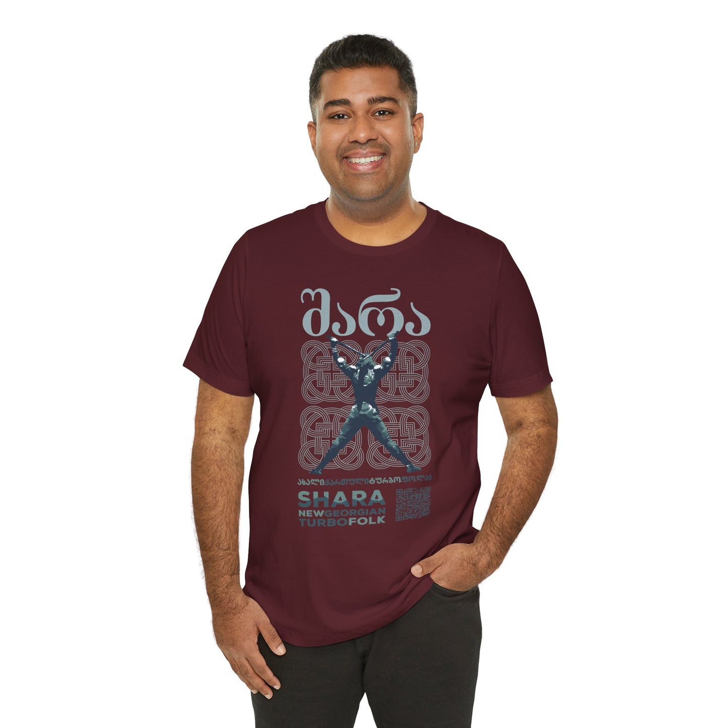 Shara Band T-Shirt - Georgian Turbo Folk (QR), Georgian Folk Music Shirt, Georgian Playlist Shirt