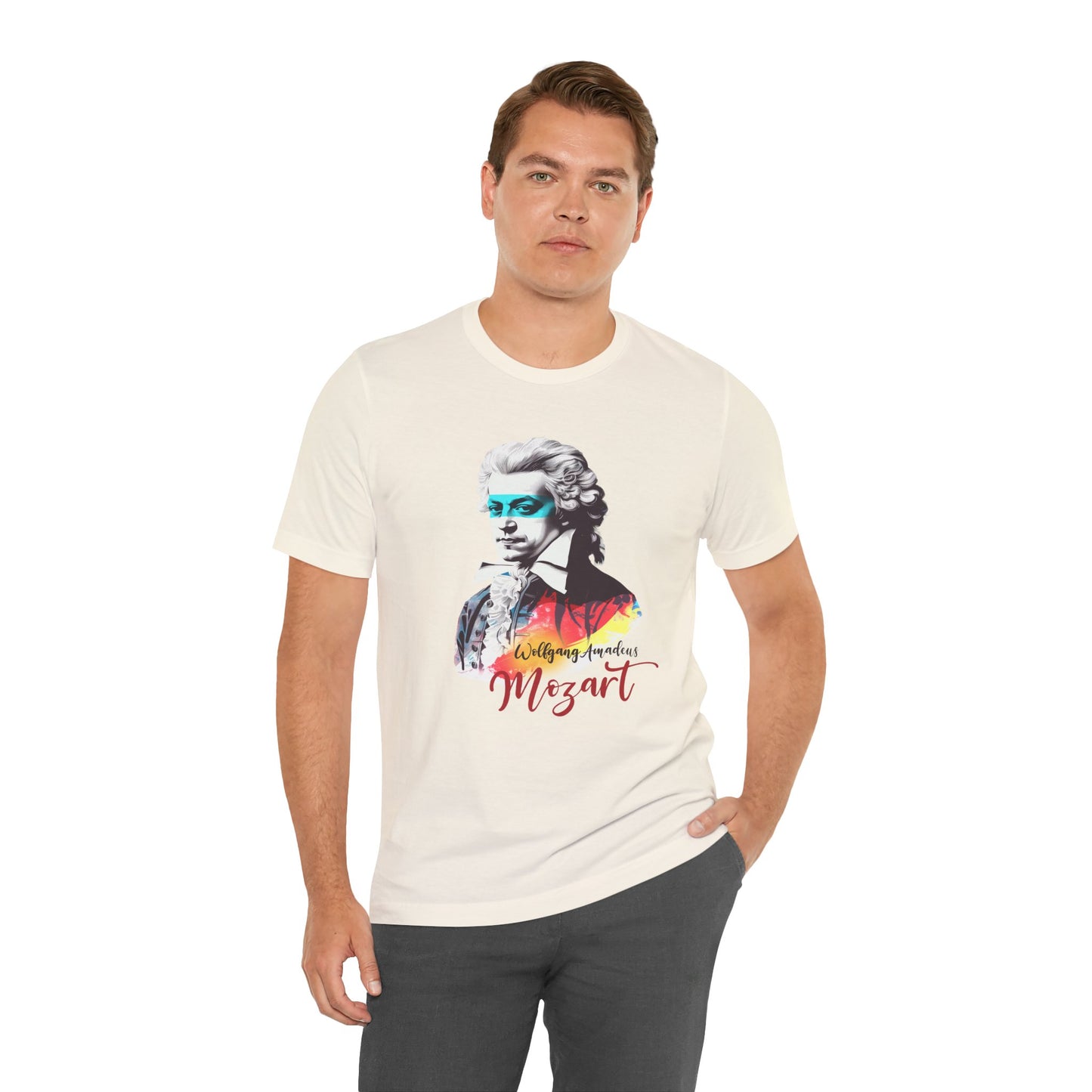 Mozart Mask: Classical Music T-Shirt, Mozart Shirt, Wolfgang Amadeus Mozart Gift, Mozart Tribute Tee