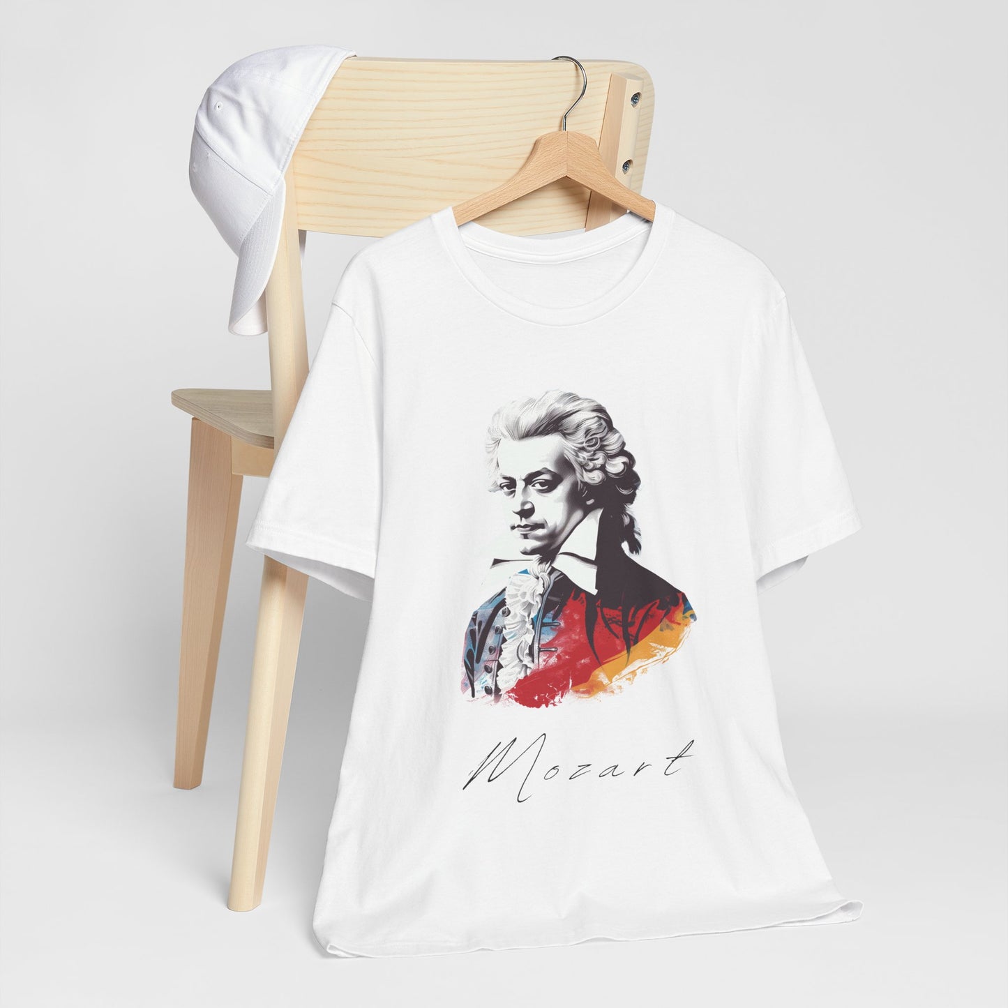Mozart White T-Shirt - Comfy and Classy Wolfgang Amadeus Mozart T-Shirt