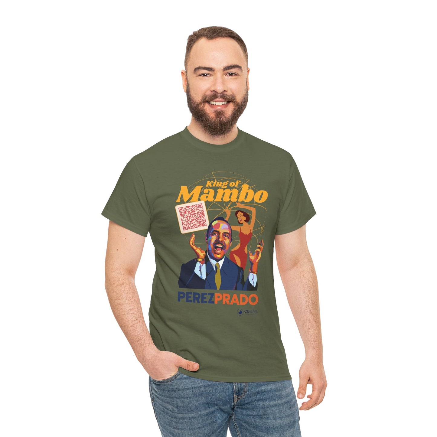 Mambo T-Shirt - Prado Vive T-Shirt, Latin Music T-Shirt (QR-Playlist Included), Latin Music Shirt, Perez Prado Tee