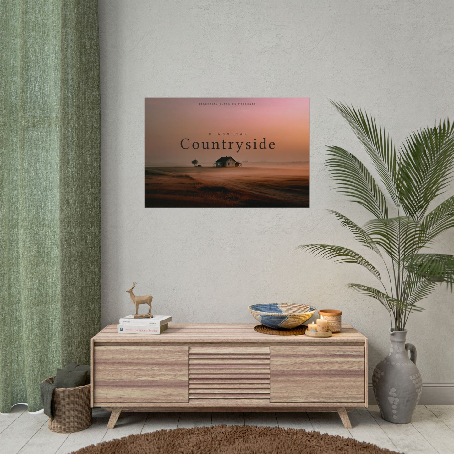 Countryside Serenity Poster Inspired by Mozart, Bach and Beethoven - Nature Poster