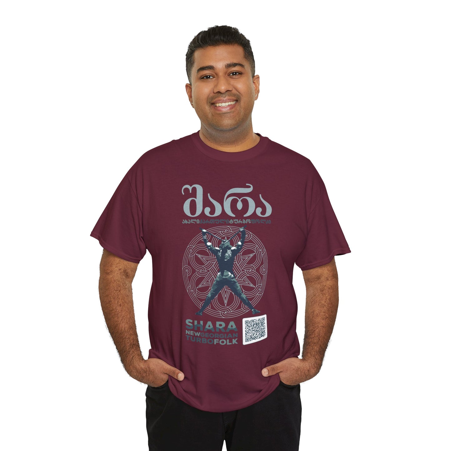 Shara Band T-Shirt - Georgian Turbo Folk (QR), Georgian Folk Music Shirt, Georgian Playlist Shirt, New Georgian Folk Tee