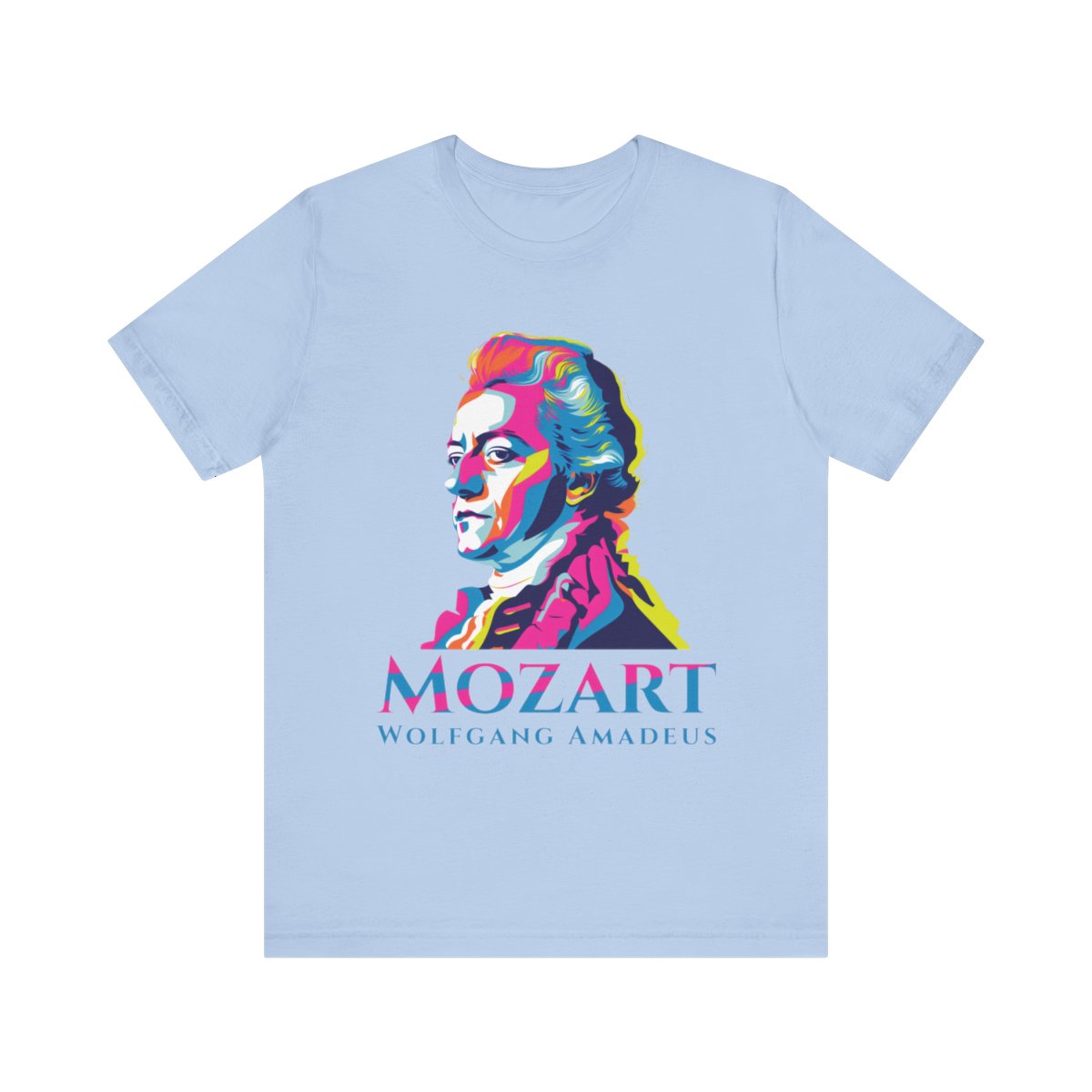 Wolfgang Amadeus Mozart T-Shirt Latin Music T-Shirt Gift for Mozart Lovers, Gift for Classical Music Lovers Mozart Printed T-Shirt