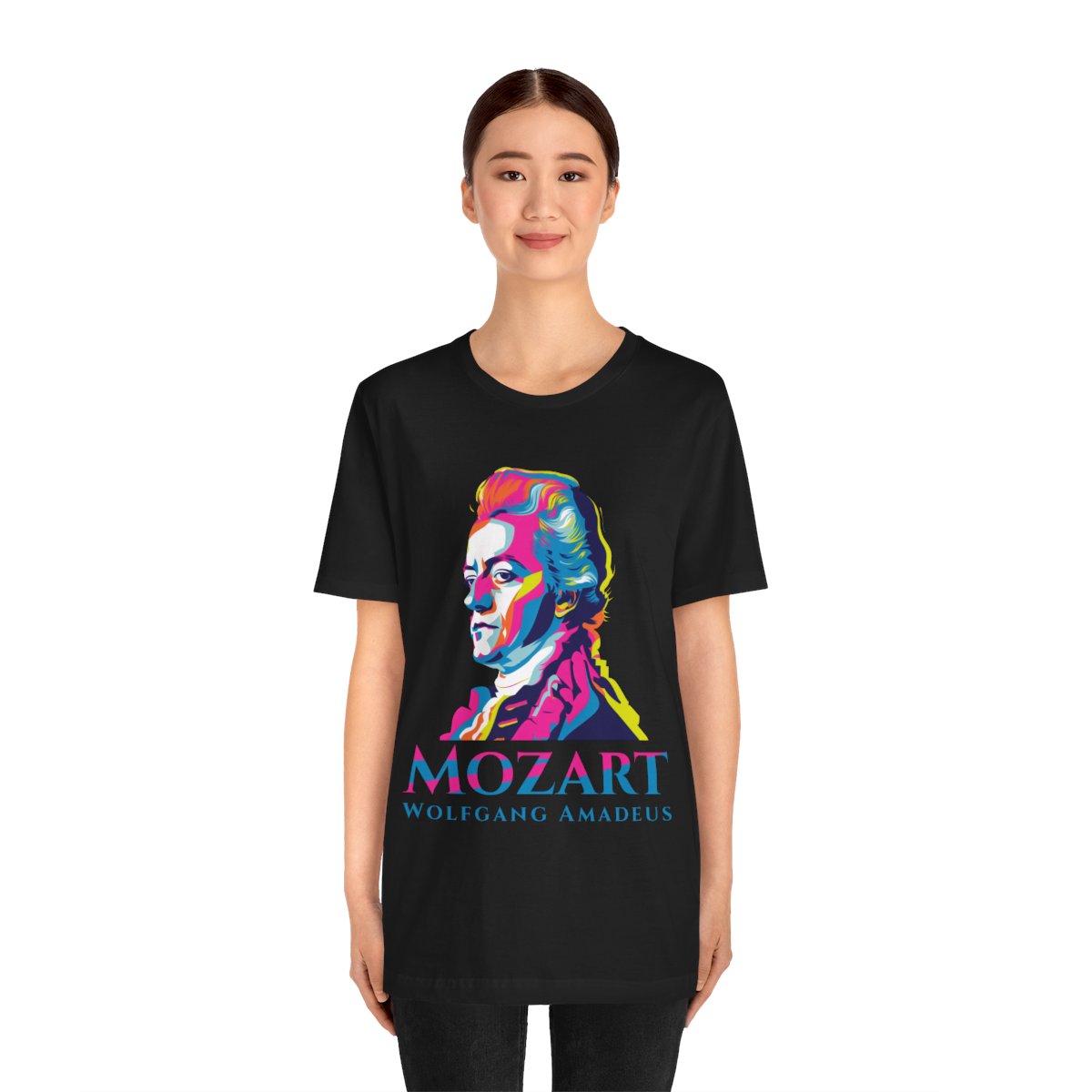Wolfgang Amadeus Mozart T-Shirt Latin Music T-Shirt Gift for Mozart Lovers, Gift for Classical Music Lovers Mozart Printed T-Shirt