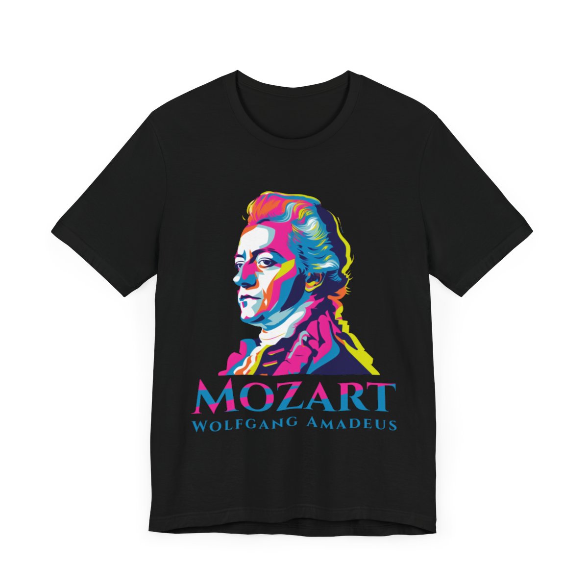 Wolfgang Amadeus Mozart T-Shirt Latin Music T-Shirt Gift for Mozart Lovers, Gift for Classical Music Lovers Mozart Printed T-Shirt