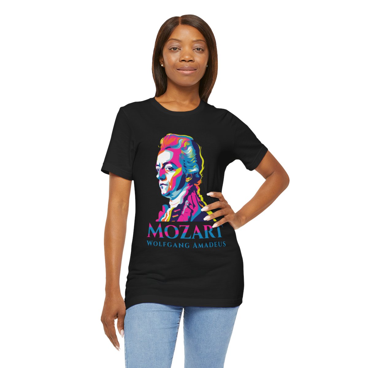Wolfgang Amadeus Mozart T-Shirt Latin Music T-Shirt Gift for Mozart Lovers, Gift for Classical Music Lovers Mozart Printed T-Shirt