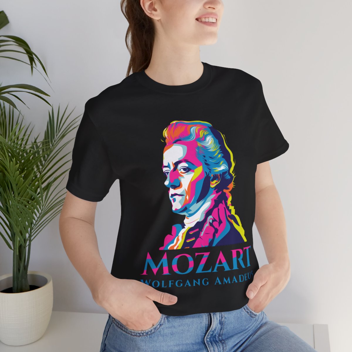 Wolfgang Amadeus Mozart T-Shirt Latin Music T-Shirt Gift for Mozart Lovers, Gift for Classical Music Lovers Mozart Printed T-Shirt