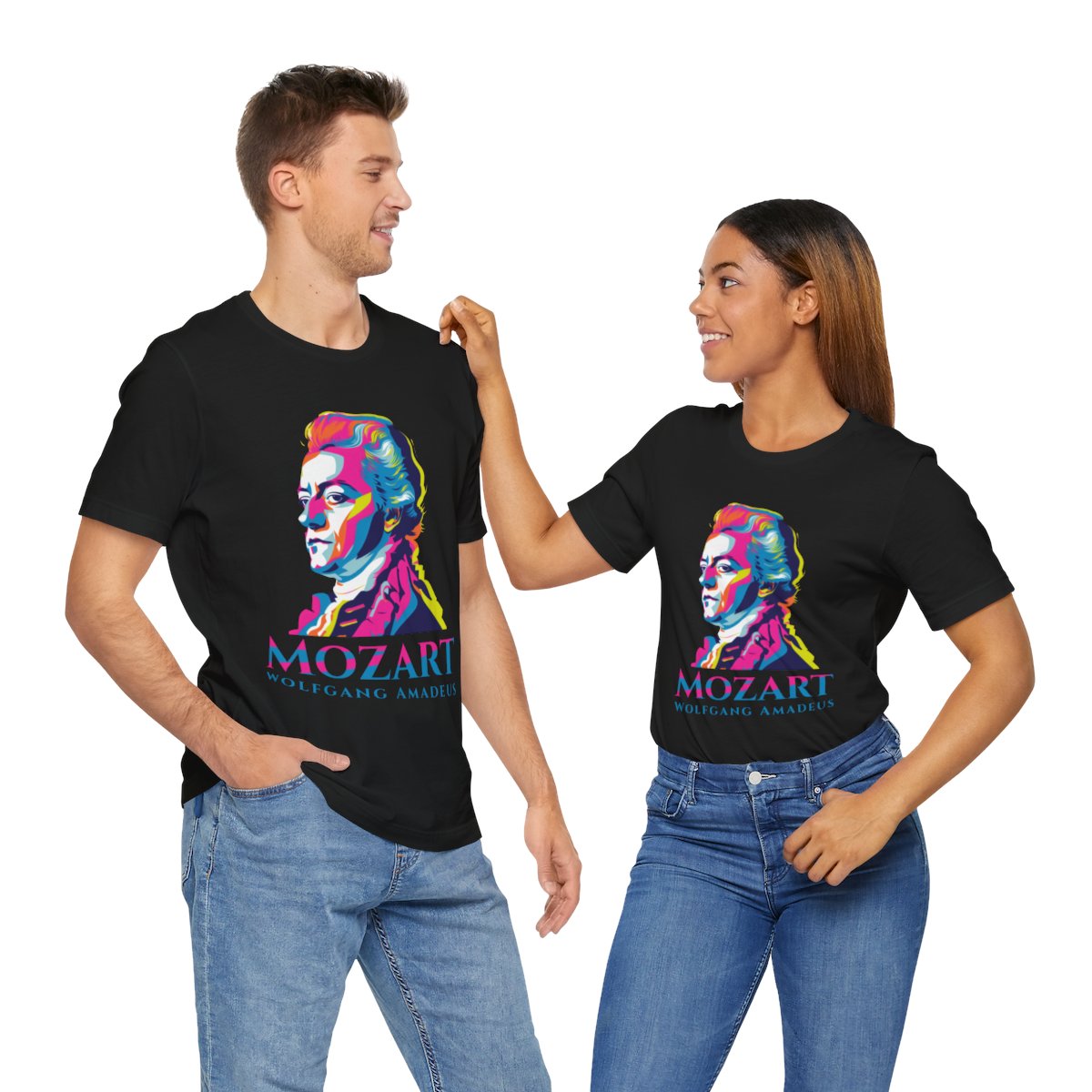 Wolfgang Amadeus Mozart T-Shirt Latin Music T-Shirt Gift for Mozart Lovers, Gift for Classical Music Lovers Mozart Printed T-Shirt