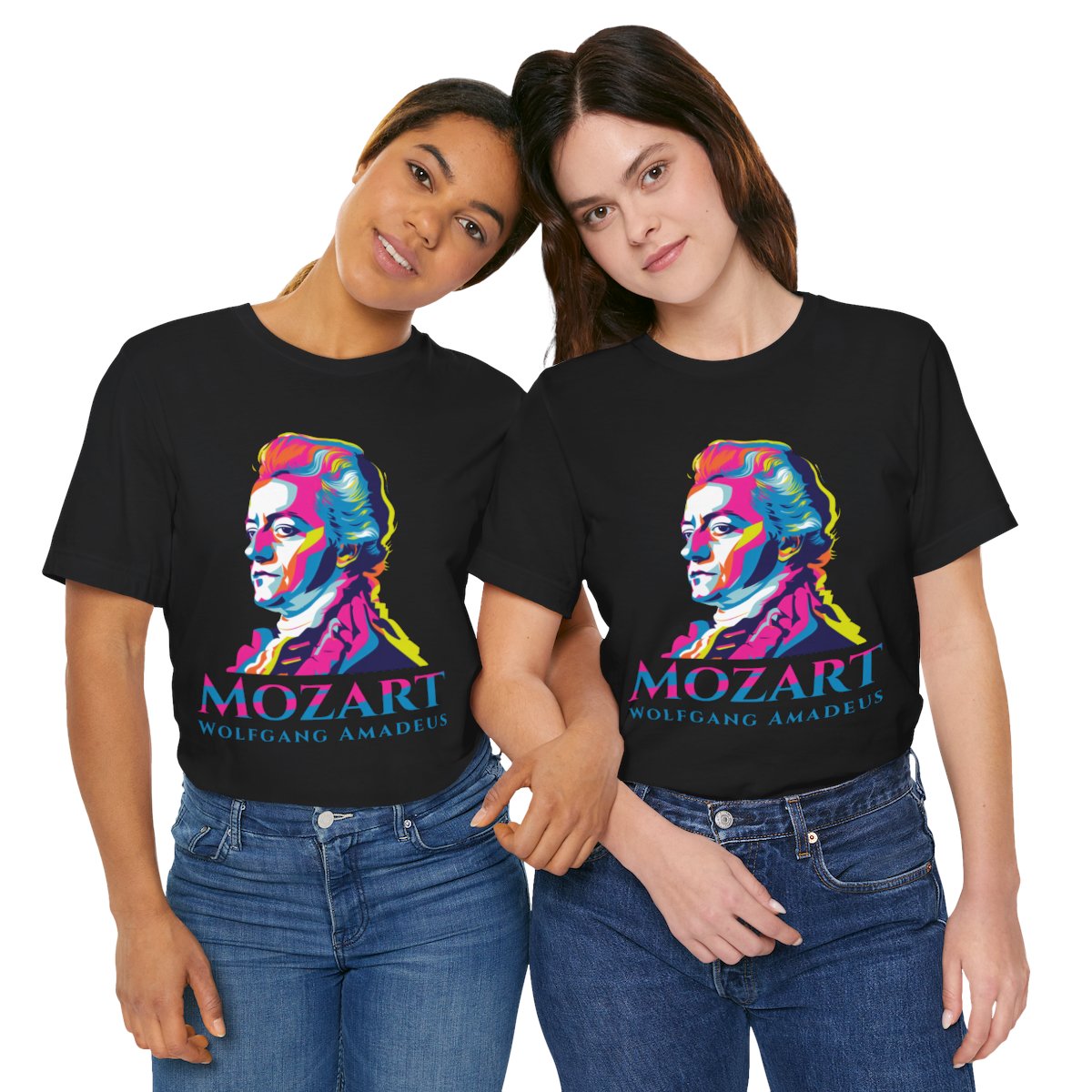 Wolfgang Amadeus Mozart T-Shirt Latin Music T-Shirt Gift for Mozart Lovers, Gift for Classical Music Lovers Mozart Printed T-Shirt