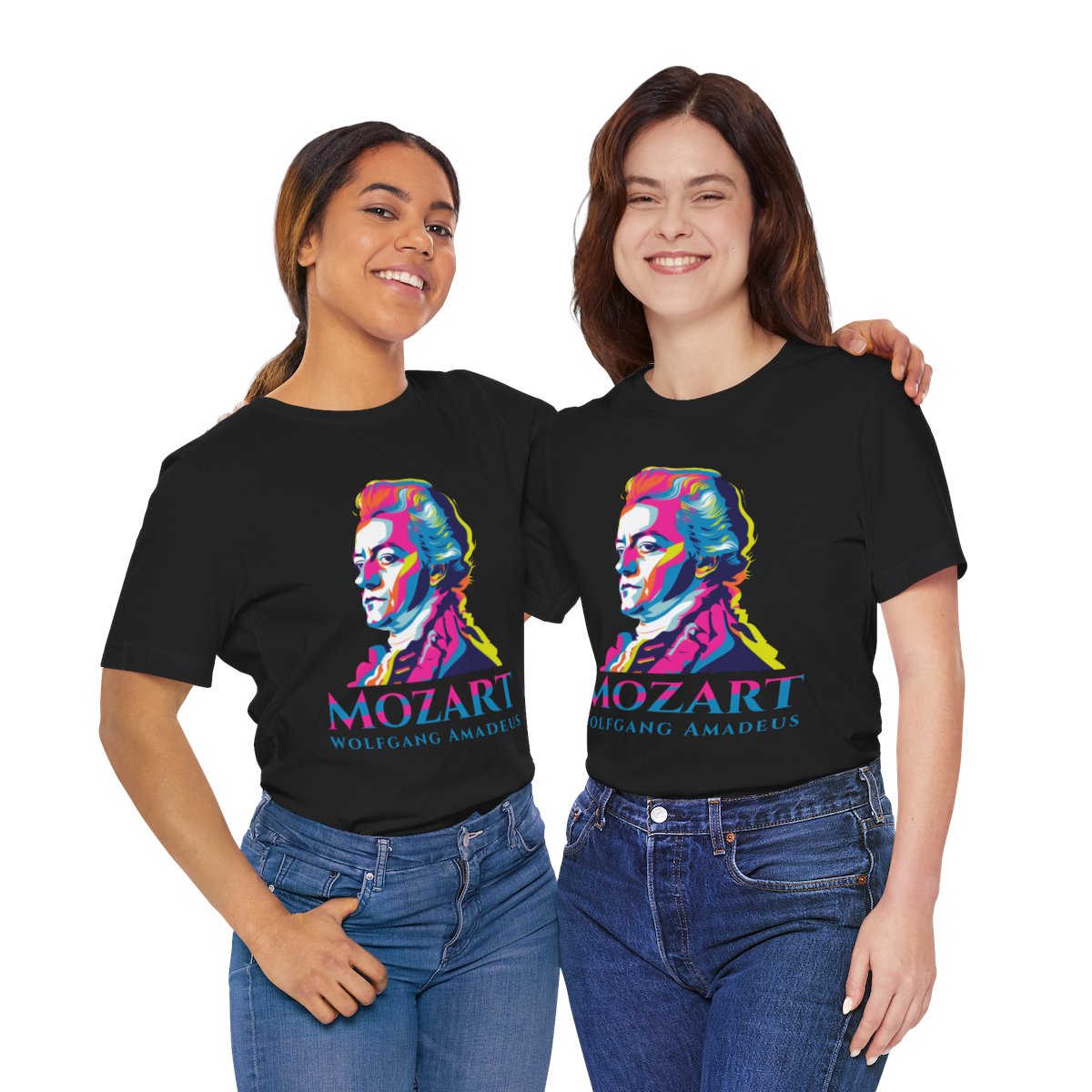 Wolfgang Amadeus Mozart T-Shirt Latin Music T-Shirt Gift for Mozart Lovers, Gift for Classical Music Lovers Mozart Printed T-Shirt