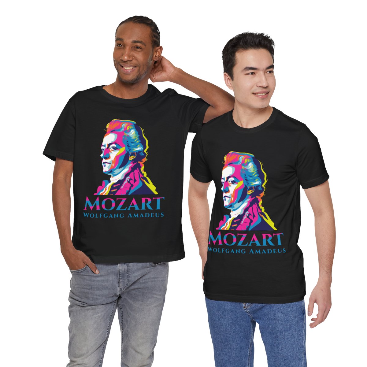 Wolfgang Amadeus Mozart T-Shirt Latin Music T-Shirt Gift for Mozart Lovers, Gift for Classical Music Lovers Mozart Printed T-Shirt