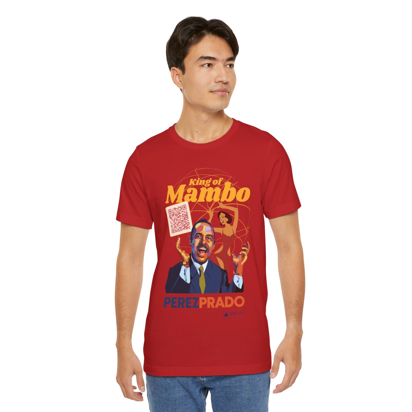 King of Mambo - Perez Prado Vive T-Shirt, Mambo T-Shirt Latin Music T-Shirt (QR-Playlist Included)