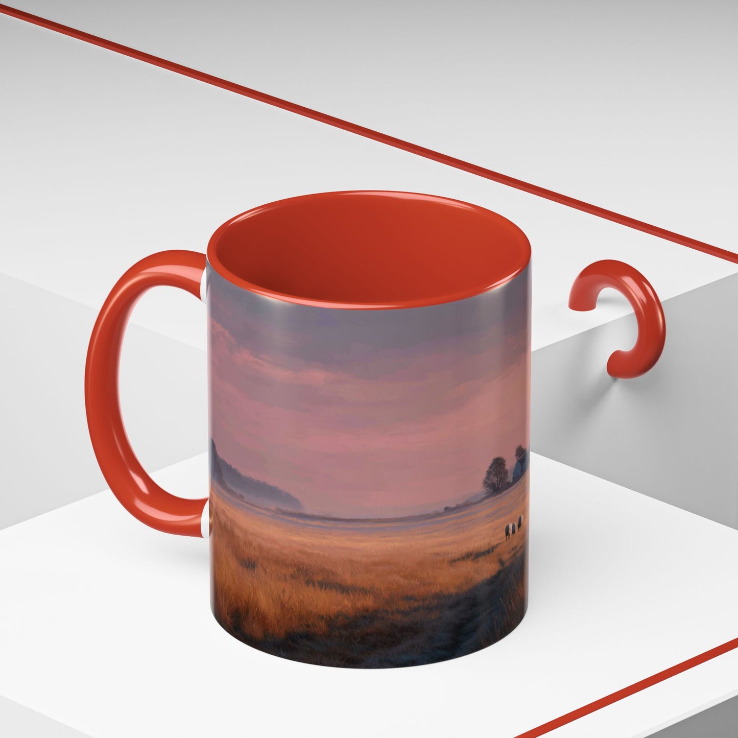 Slow Living Mug (EU) - Relaxation and Meditation Mug, Peaceful Countryside Mug, Farm and Country Mug